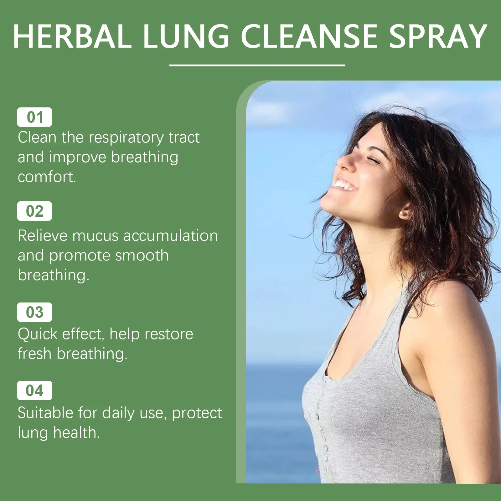 Herbal Lung Cleanse Spray for Respiratory Support - Herbal 11 googeer herbal lung cleanse spray GO B07 0083 01 413