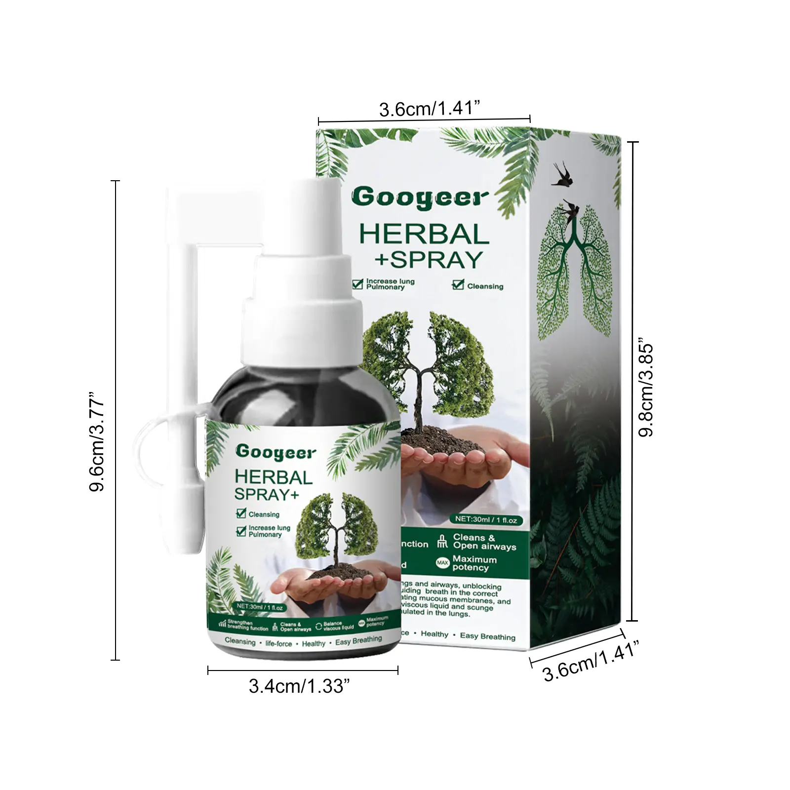 Herbal Spray with Snow Lily and Honeysuckle Extract 8 googeer herbal repair spray fatigue GOH02 A004 30 GN1 3934