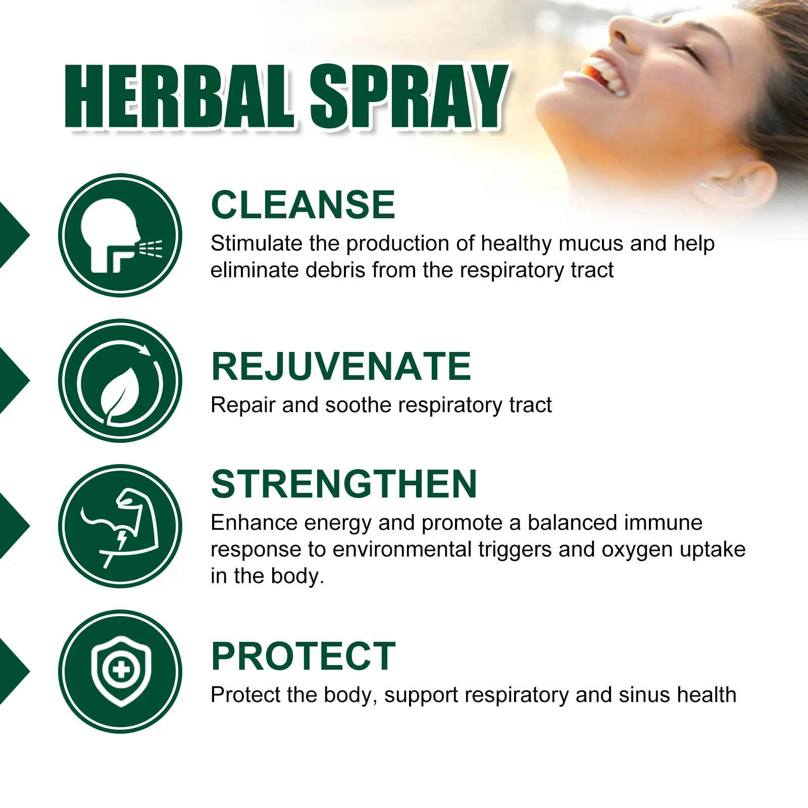 Herbal Spray with Snow Lily and Honeysuckle Extract 12 googeer herbal repair spray fatigue GOH02 A004 30 GN1 3938