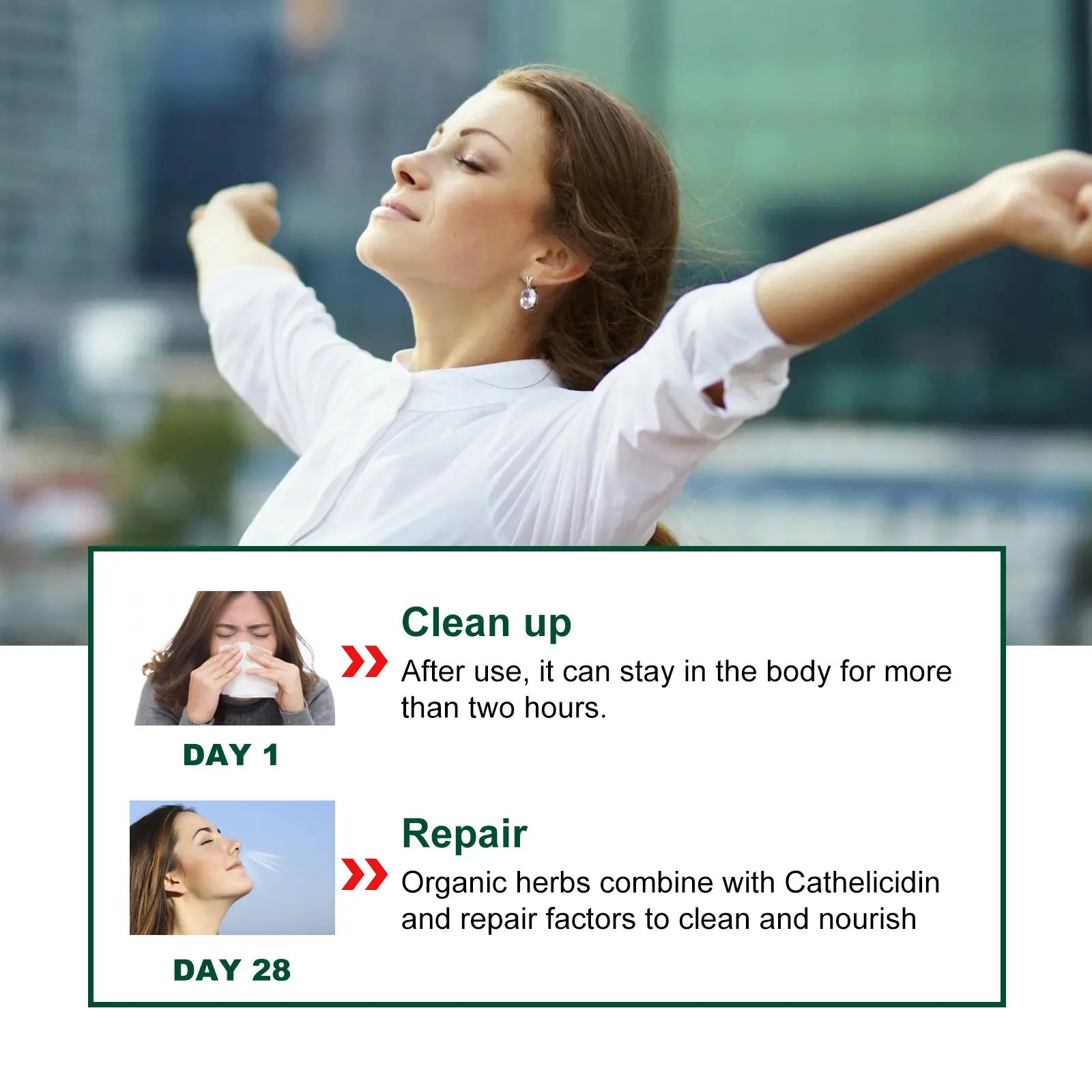 Herbal Spray with Snow Lily and Honeysuckle Extract 15 googeer herbal repair spray fatigue GOH02 A004 30 GN1 3941