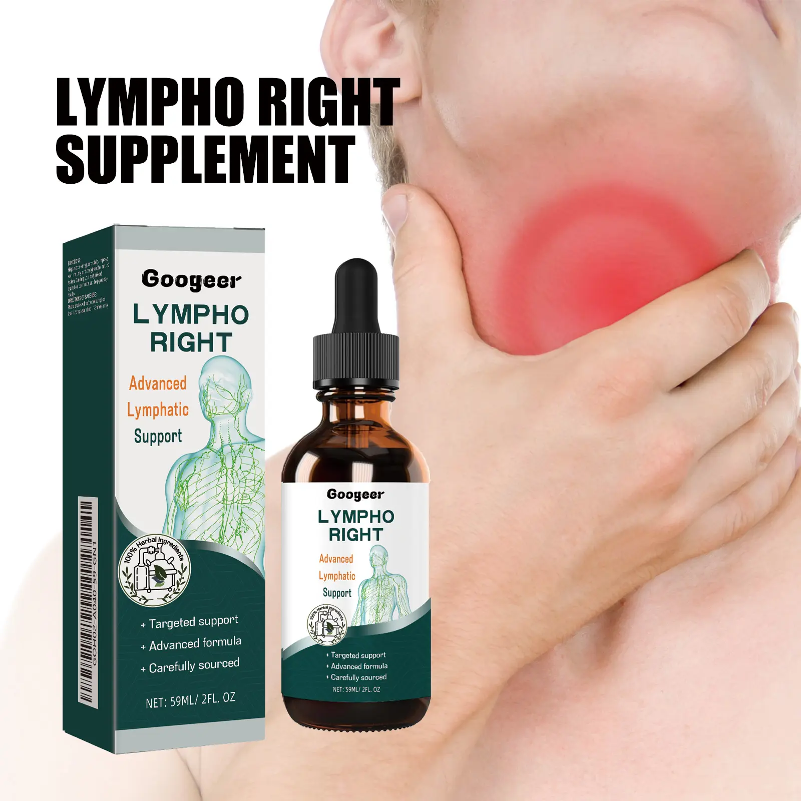 Herbal Supplement Drops for Lymphatic Support and Wellness 8 googeer herbal supplements lymphatic swelling GOH02 A040 59 GN1 4294