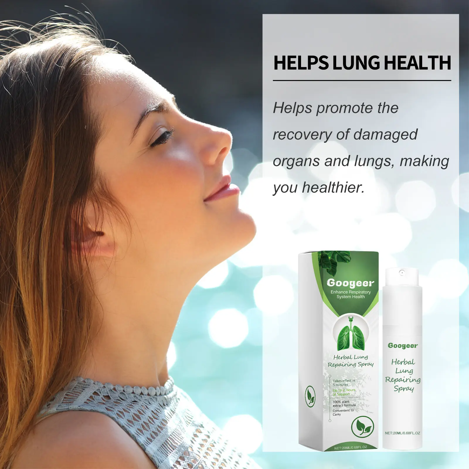 Herbal Soothing Spray for Throat & Respiratory Comfort - Googeer 13 googeer herbal treatment spray cough GOB03 A001 20 WH1 1254