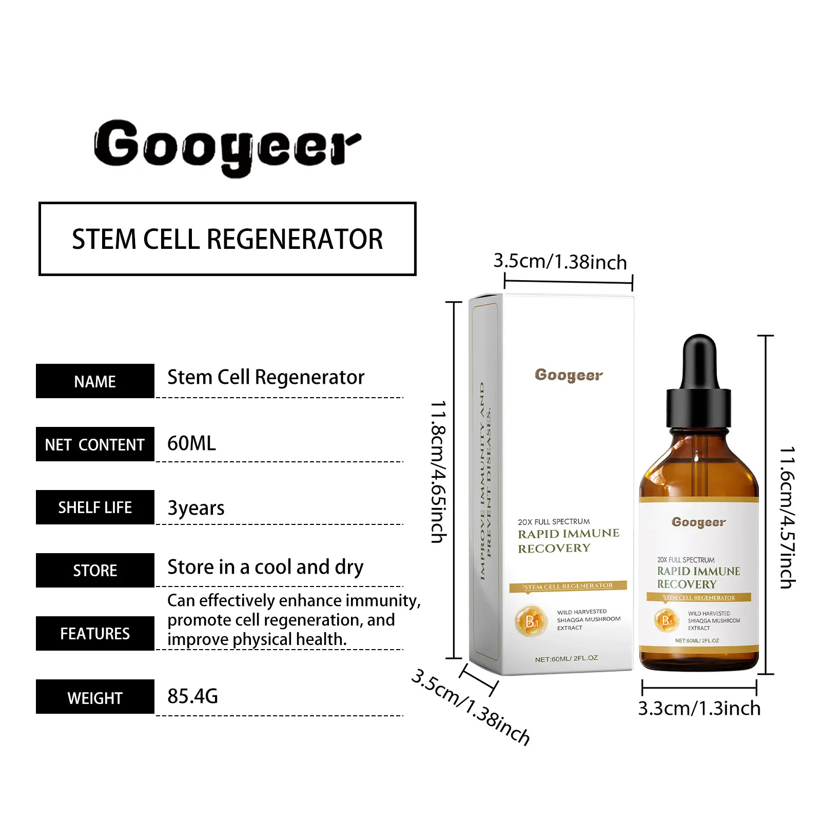 Immunity Supplement Drops for Natural Wellness Support - Googeer 7 googeer immunity supplement drops body GOI02 A062 60 WH1 3062