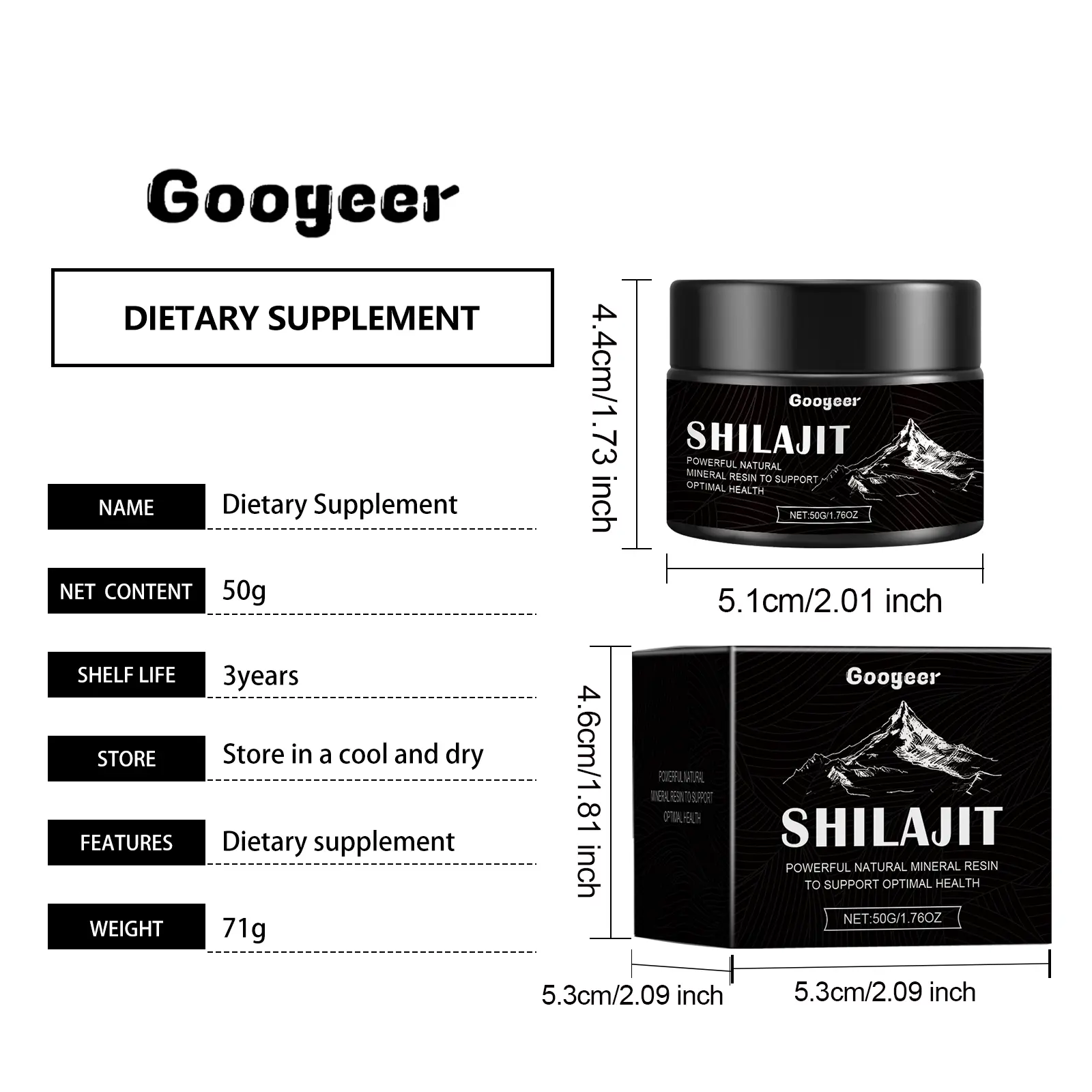 Immunity Supplement Cream with Loquat for Immune Support - Googer 7 googeer immunity supplement nutritional cream GOB07 A057 50 BK1 742