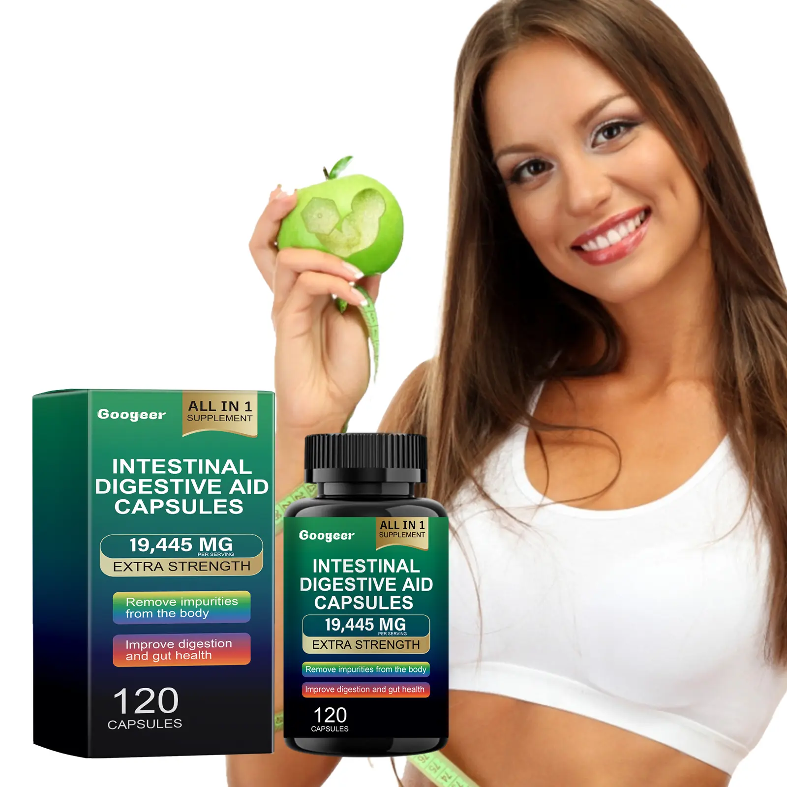 Intestinal Digestive Aid Capsules - Digestive Support 8 googeer intestinal digestive aid capsules GOB07 A014 120 GN1 4410
