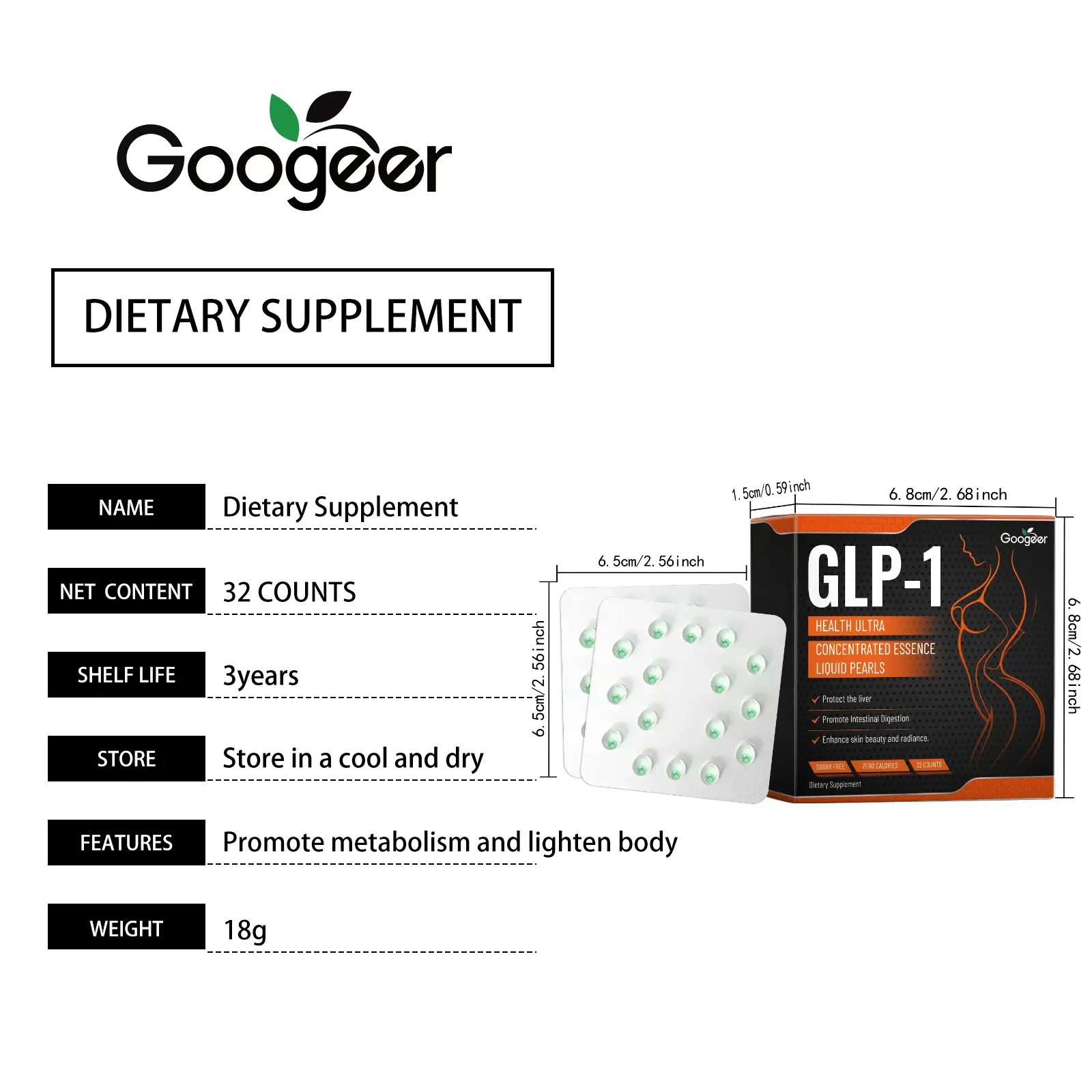 Intestinal Health Digestive Burst Beads - NAD+ & ACV Formula 7 googeer intestinal health digestion beads GO I02 0229 01 5318