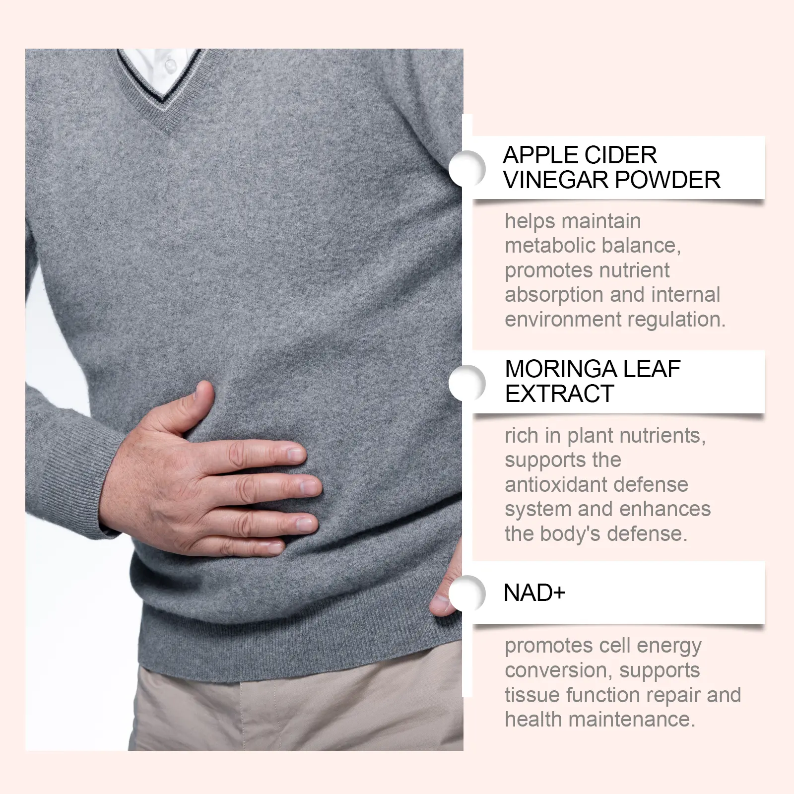 Intestinal Health Digestive Burst Beads - NAD+ & ACV Formula 13 googeer intestinal health digestion beads GO I02 0229 01 5320
