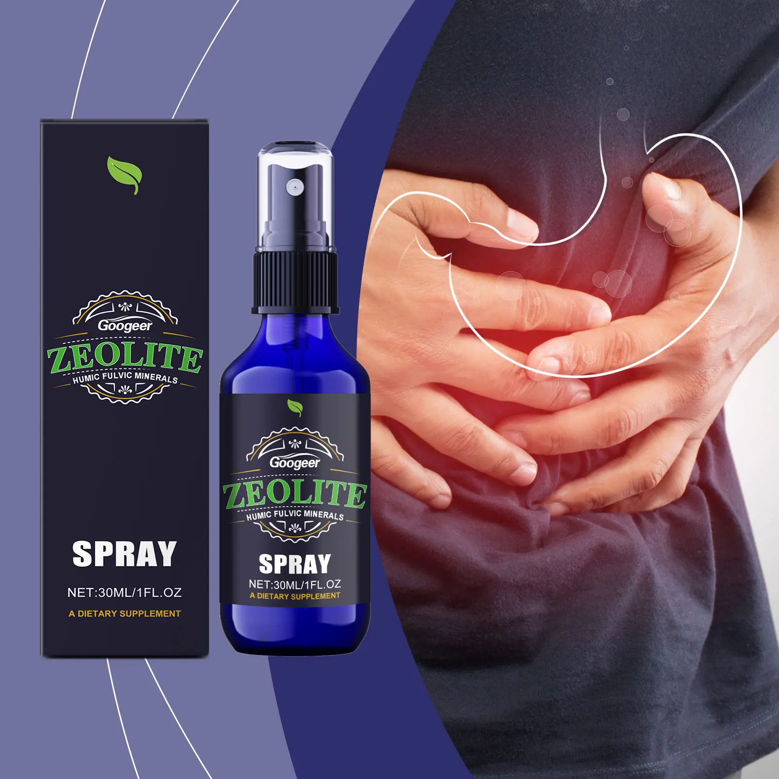 Gut Health Supplement Spray - Daily Digestive & Vitality Support 8 googeer intestinal health supplement sprays GO I03 0021 01 4757