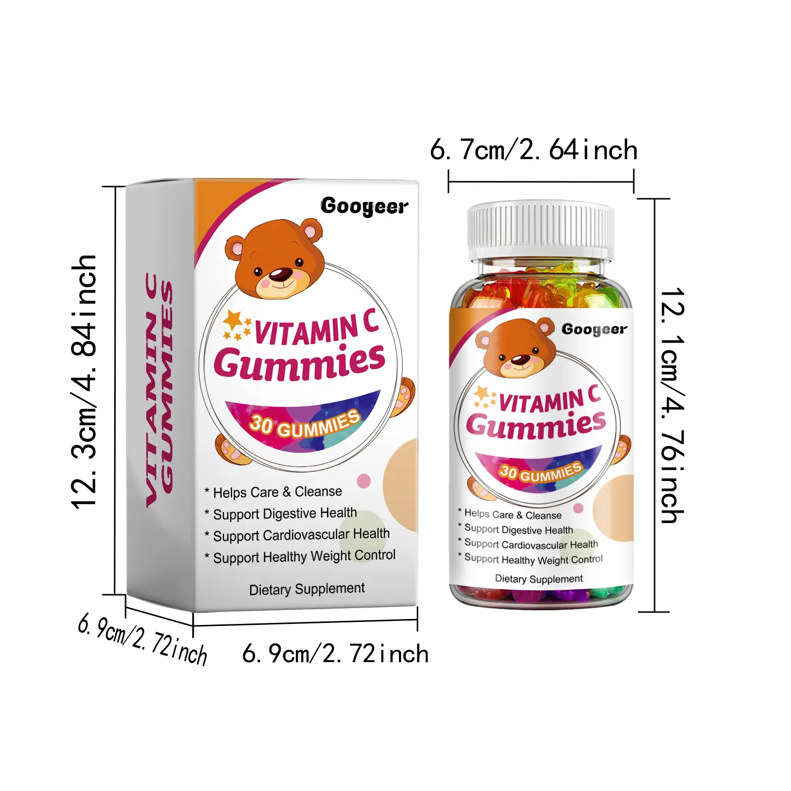 Ketogenic Vitamin C Gummies Dietary Supplement - Googeer 7 googeer ketogenic fat burning gummies GOB08 A001 30 WH1 2952