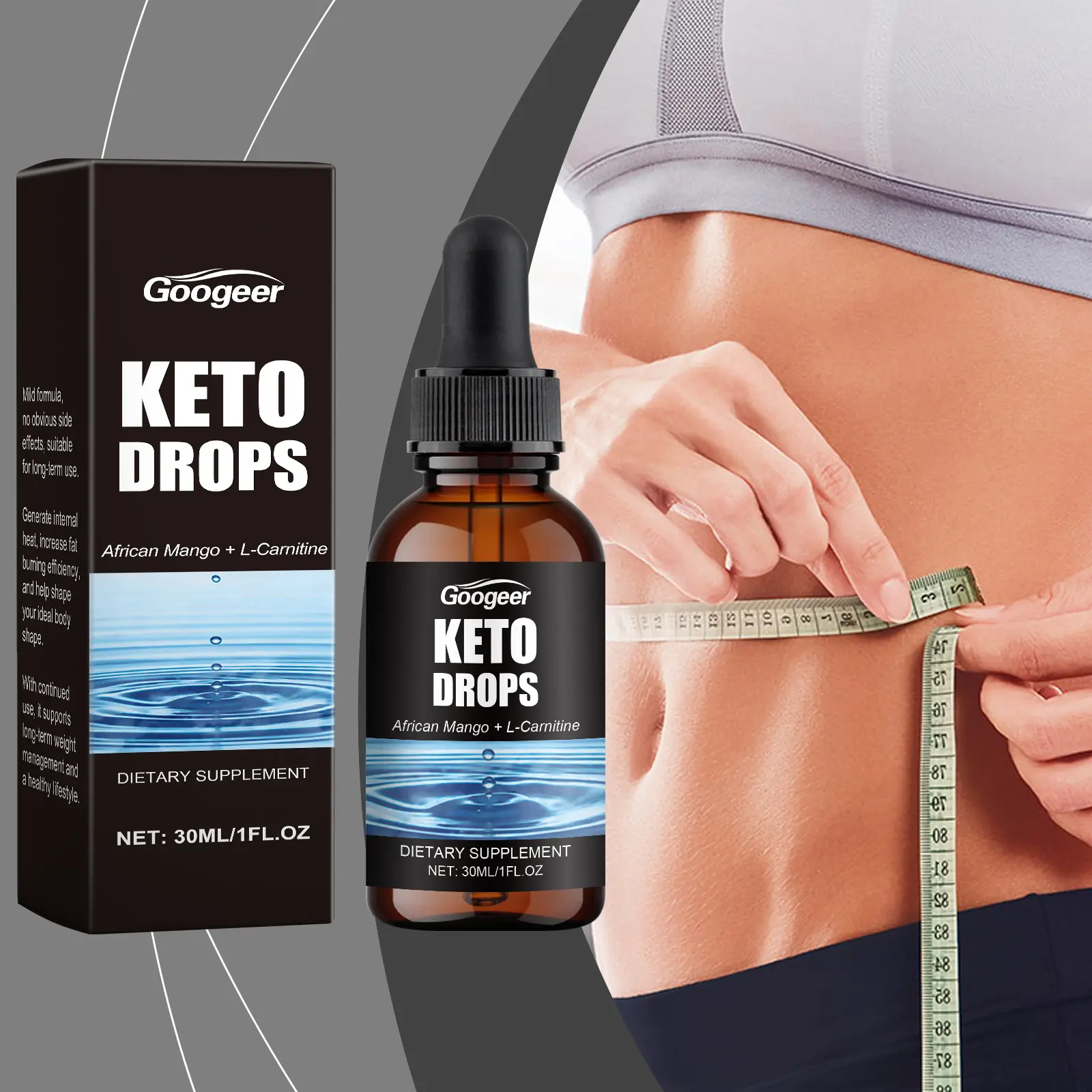 Ketone Drops Oral Liquid Supplement with Mint Extract | Googler 8 googeer ketone drops oral liquid GO I02 0205 01 965
