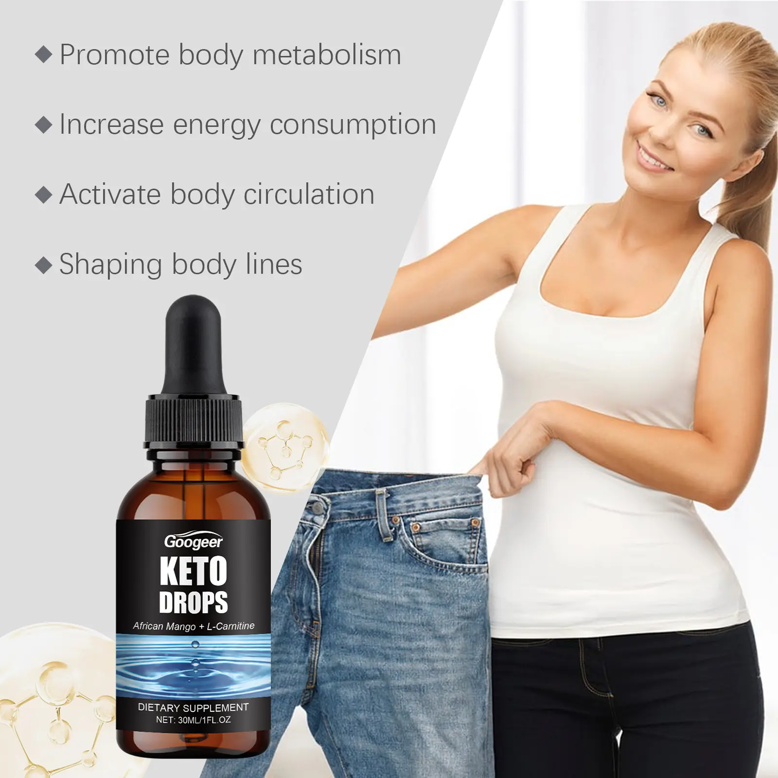 Ketone Drops Oral Liquid Supplement with Mint Extract | Googler 13 googeer ketone drops oral liquid GO I02 0205 01 967