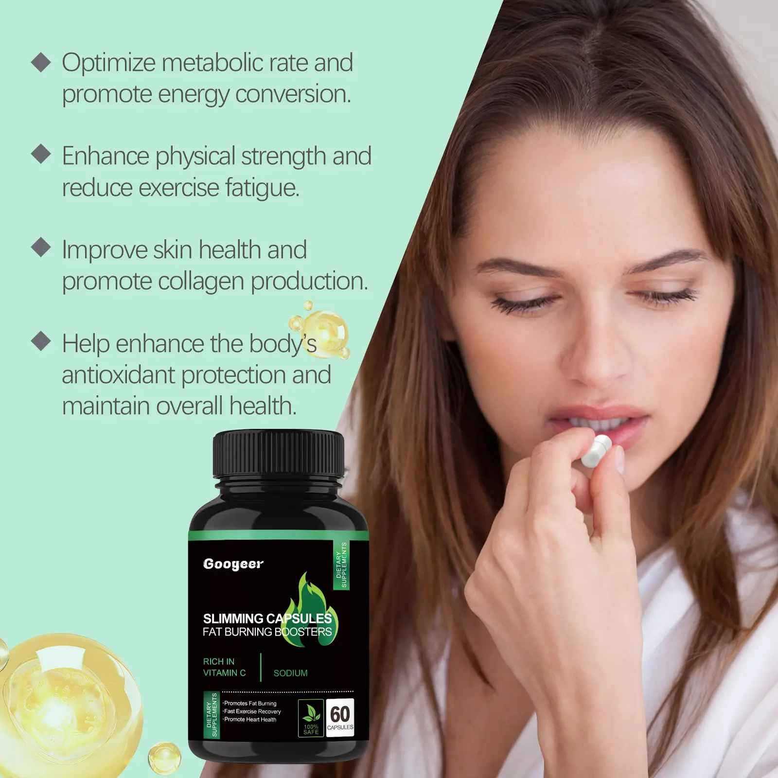L-Carnitine Capsules for Energy and Electrolyte Support - Googeer 11 googeer l carnitine capsule weight loss GOB07 A034 60 BK1 2364