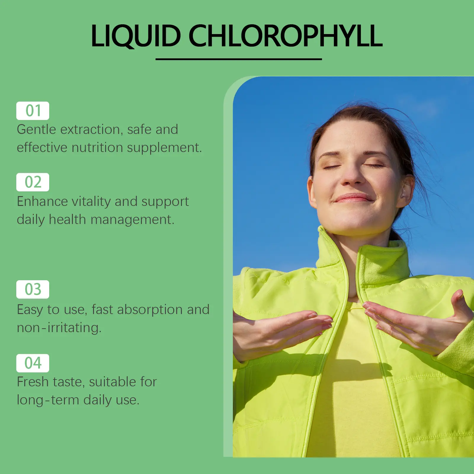 Liquid Chlorophyll Dietary Supplement for Vitality and Immunity - Googeer 14 googeer liquid chlorophyll body treatment GO I03 0009 01 228