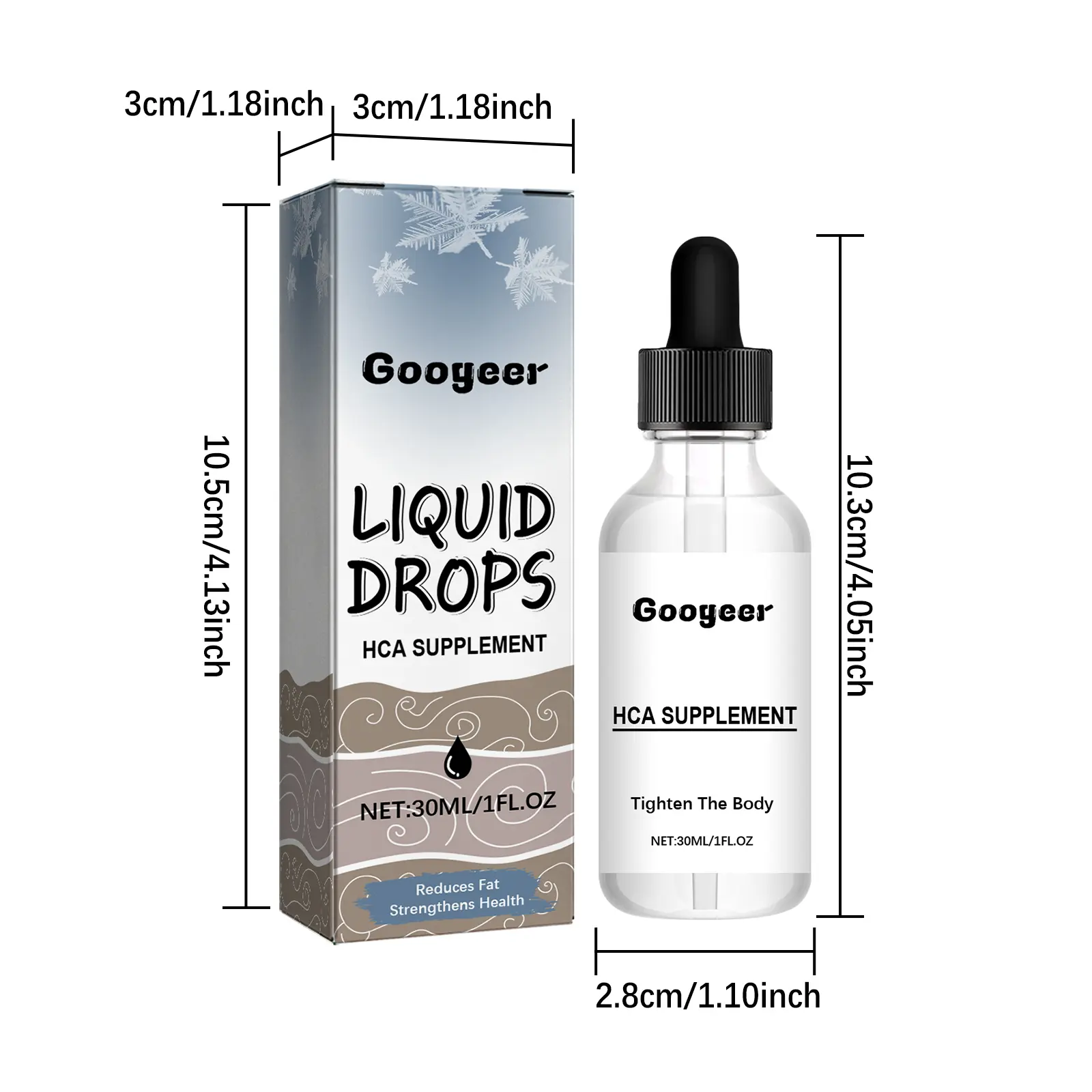 HCA Supplement Liquid Drops for Body Toning and Slimming - Googer 7 googeer liquid drops hca supplement toning GOI02 A006 30 MX1 1710
