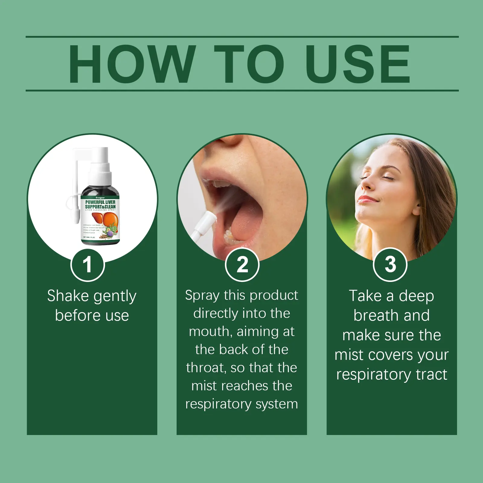 Liver Support Spray - Herbal Nutritional Supplement - Googer 4 googeer liver cleansing spray body GO I02 0162 01 3758
