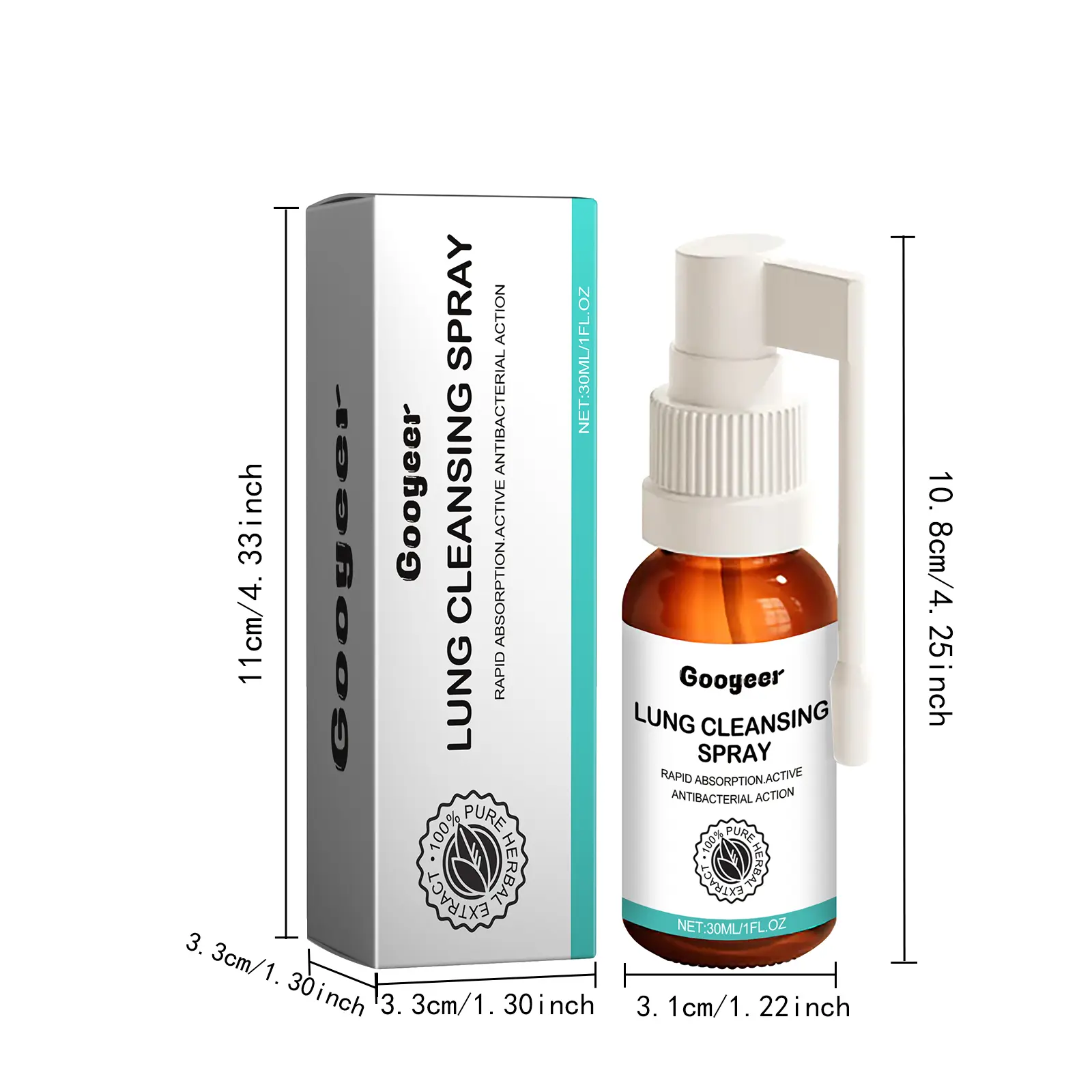Throat Spray for Soothing Relief with Eucalyptus & Peppermint - Googeer 7 googeer lung cleansing spray throat GOB07 A002 30 WH1 589