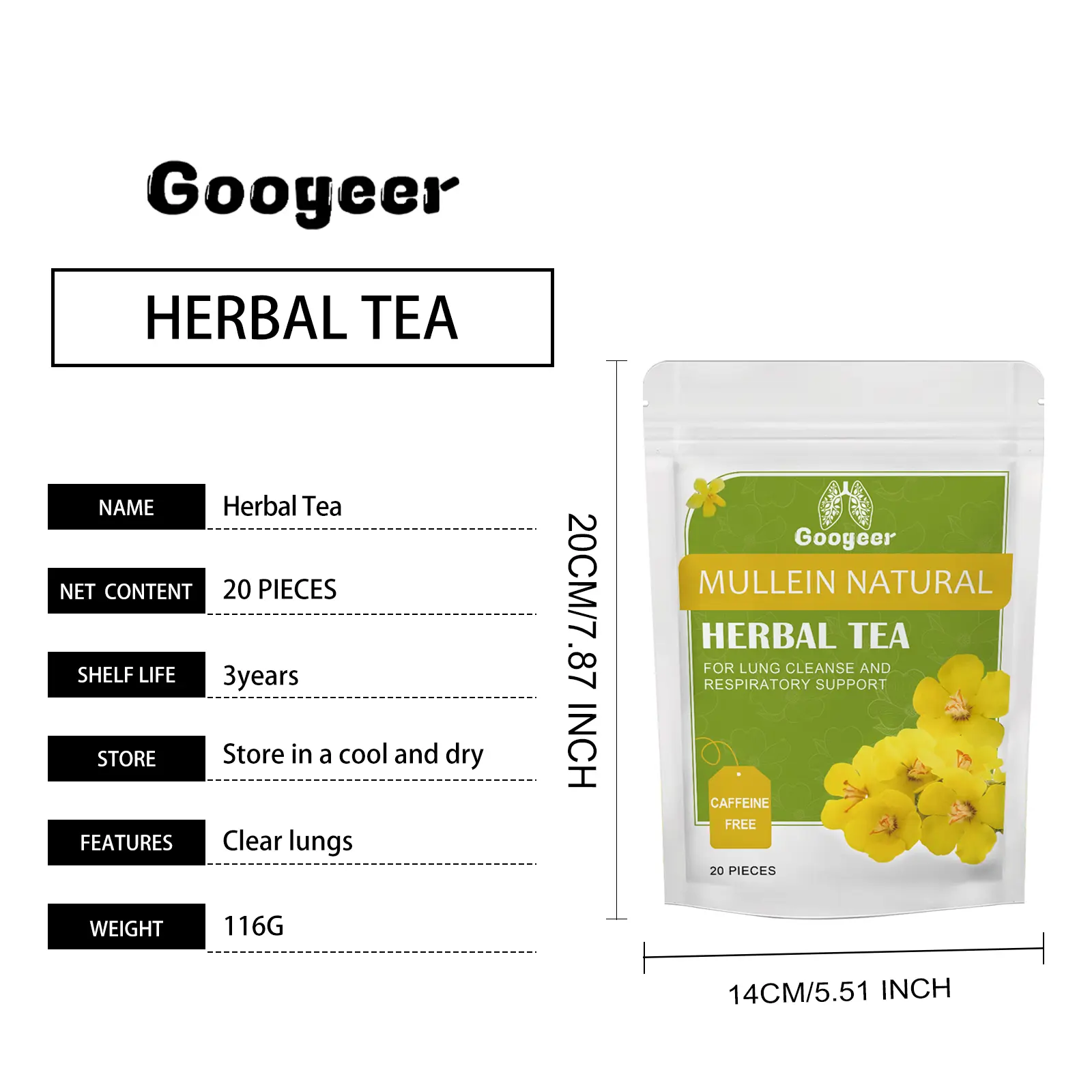 Ginseng Chrysanthemum Herbal Flower Tea for Relaxation - Googeer 7 googeer lung clearing flower tea GOB07 A058 20 GN1 1028