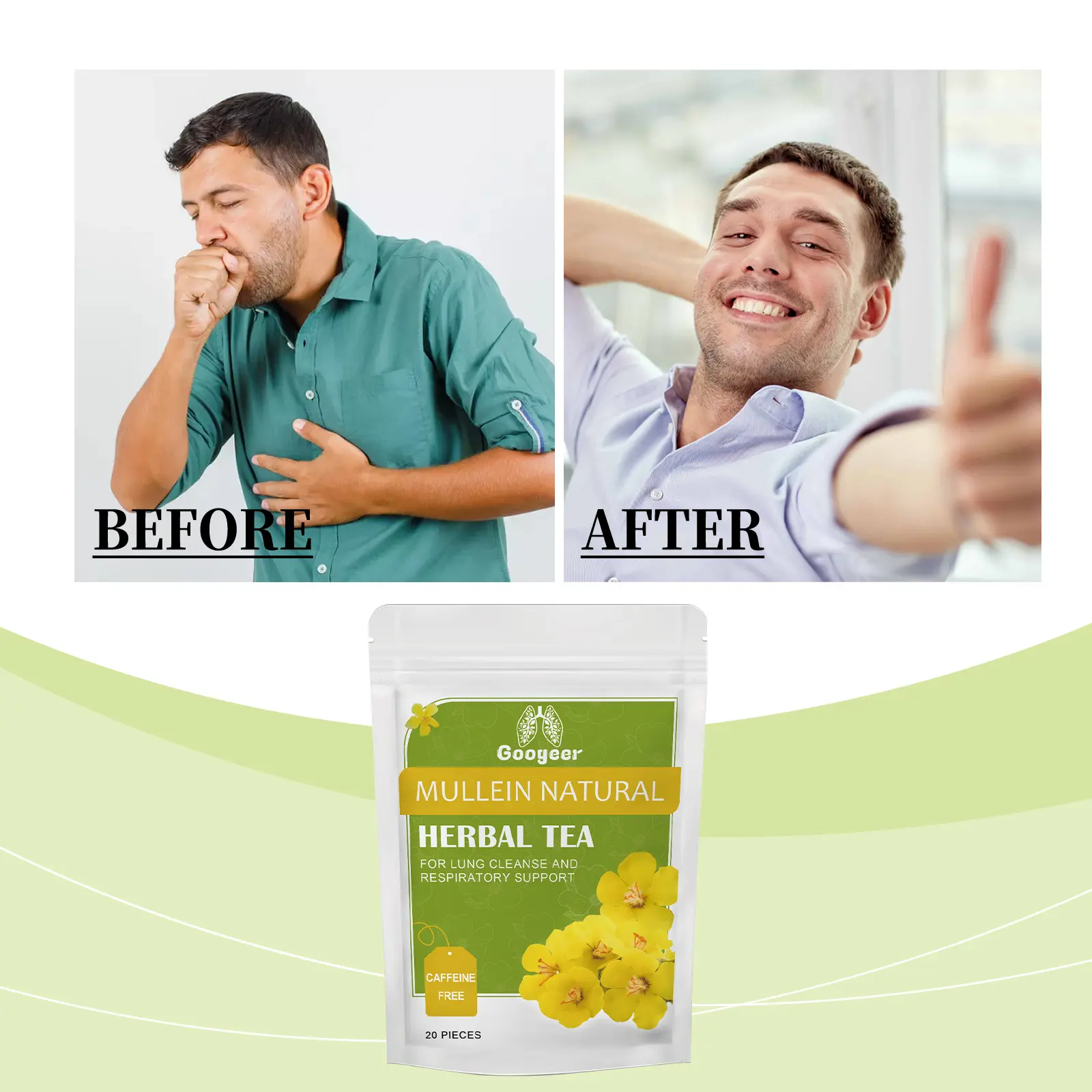 Ginseng Chrysanthemum Herbal Flower Tea for Relaxation - Googeer 8 googeer lung clearing flower tea GOB07 A058 20 GN1 1029