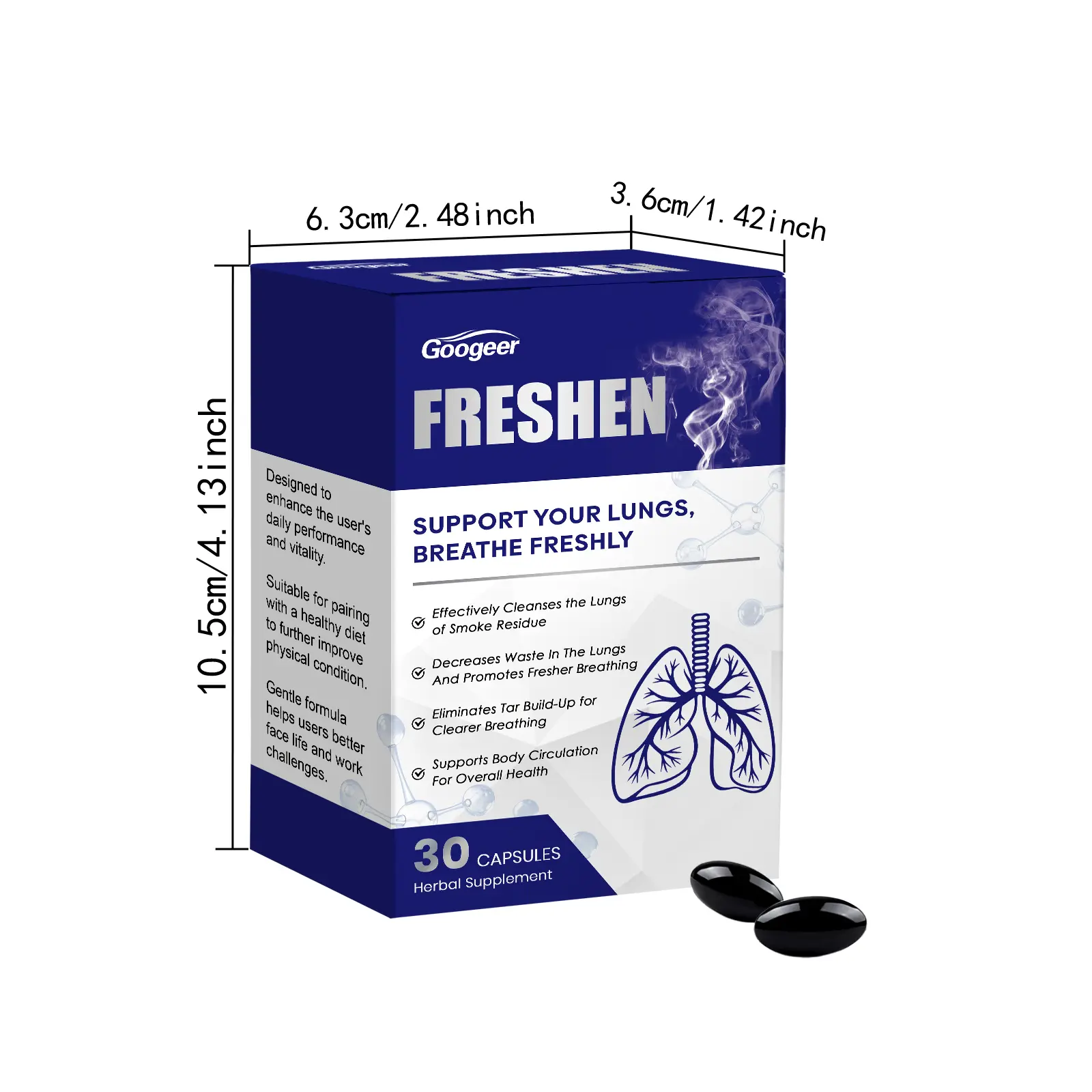Respiratory Health Supplement Capsules for Daily Lung Function 7 googeer lung health supplement capsules GO I02 0219 01 5055