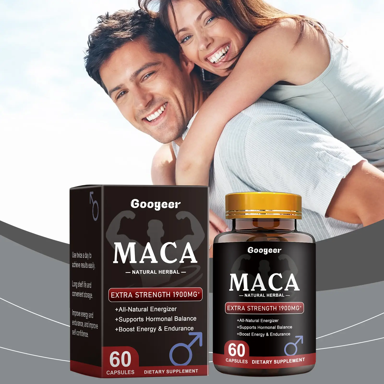 Maca Capsules for Vitality and Wellness Support - Googeer 8 googeer maca capsules dietary supplement GO B07 0066 01 142
