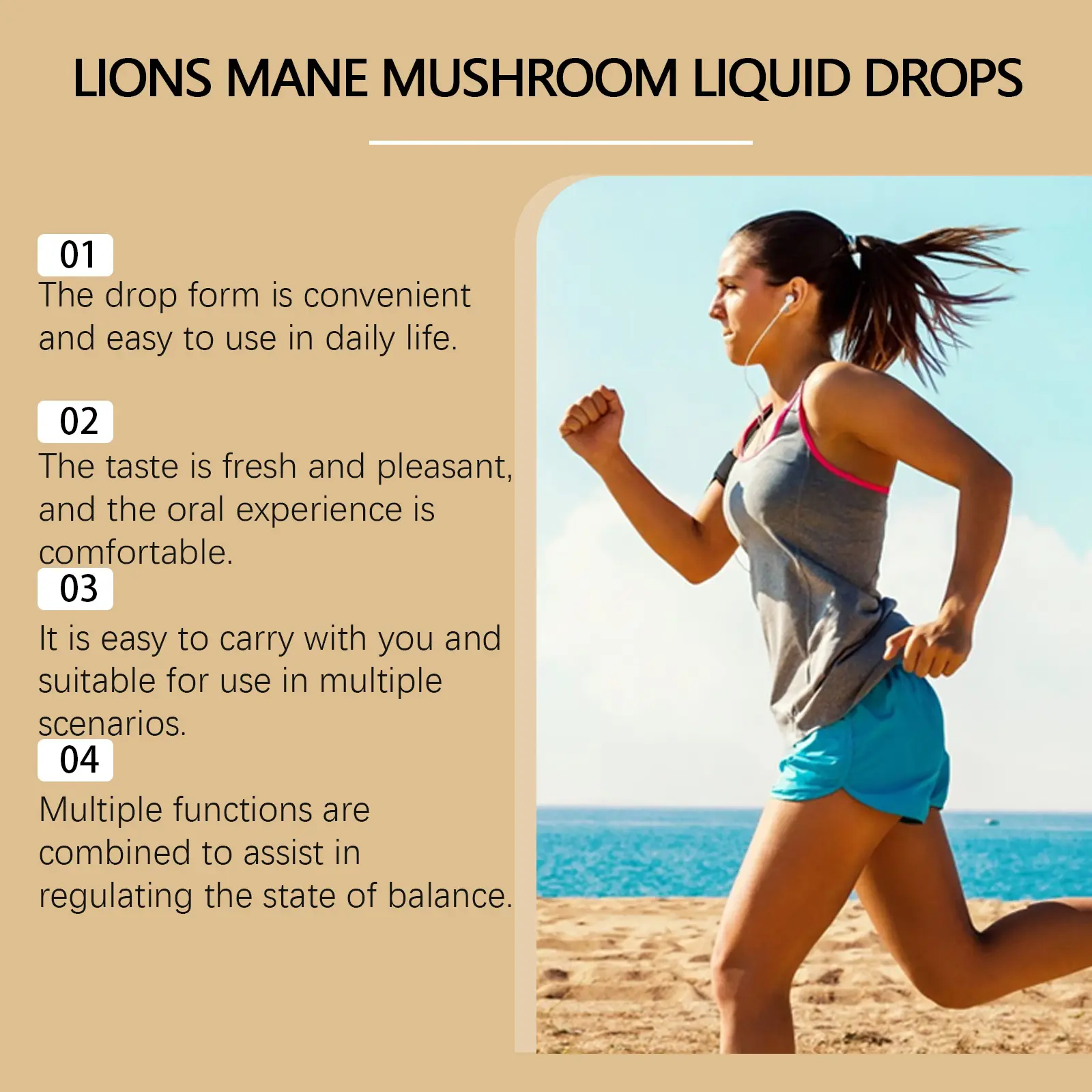 Lion's Mane Mushroom Liquid Drops - Cognitive Support Supplement 9 googeer mane mushroom liquid drops GO B10 0011 01 5284