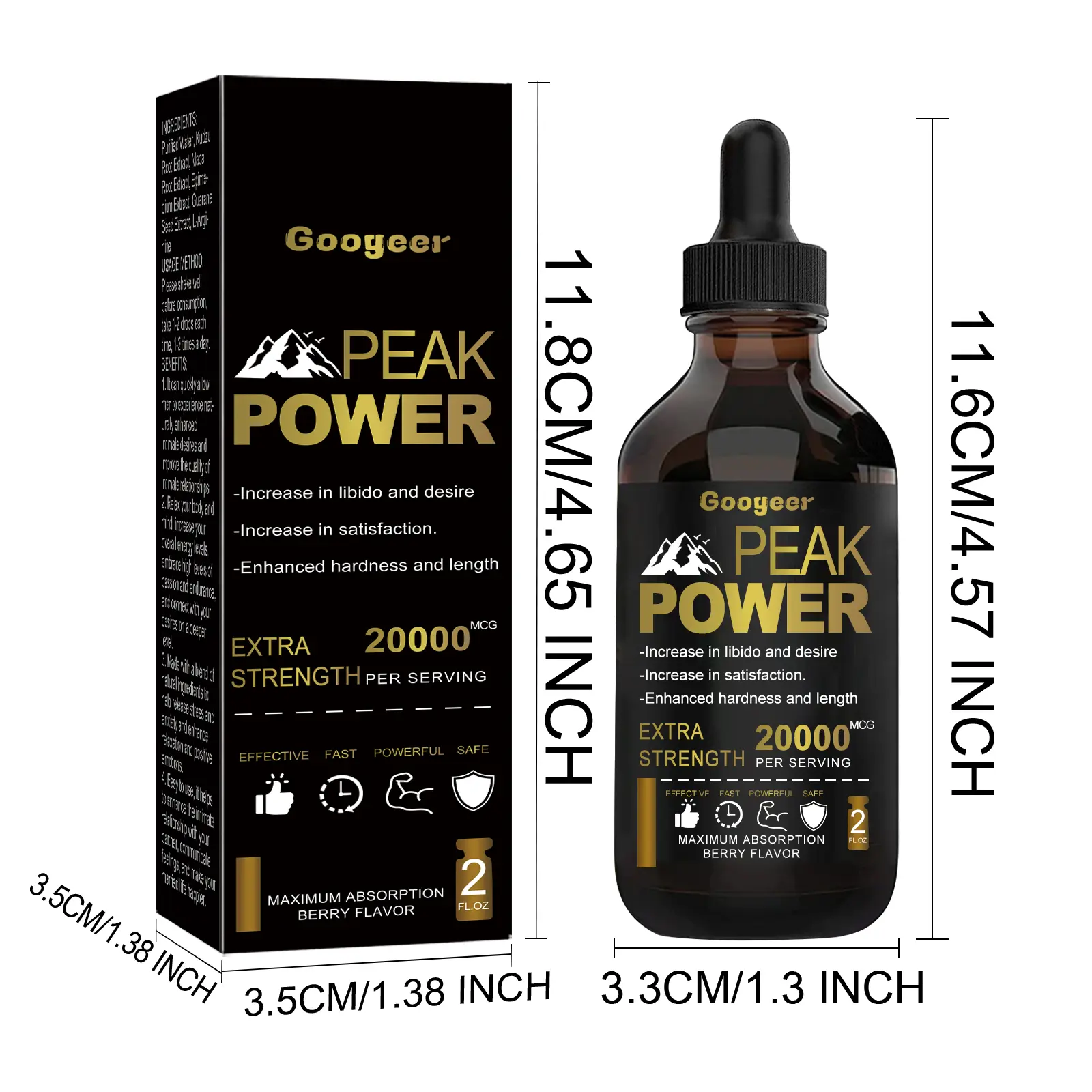 Men's Yang Supplement Drops with Maca & Saw Palmetto - Googeer 7 googeer men's yang supplement drops GOA08 A014 60 BK1 251