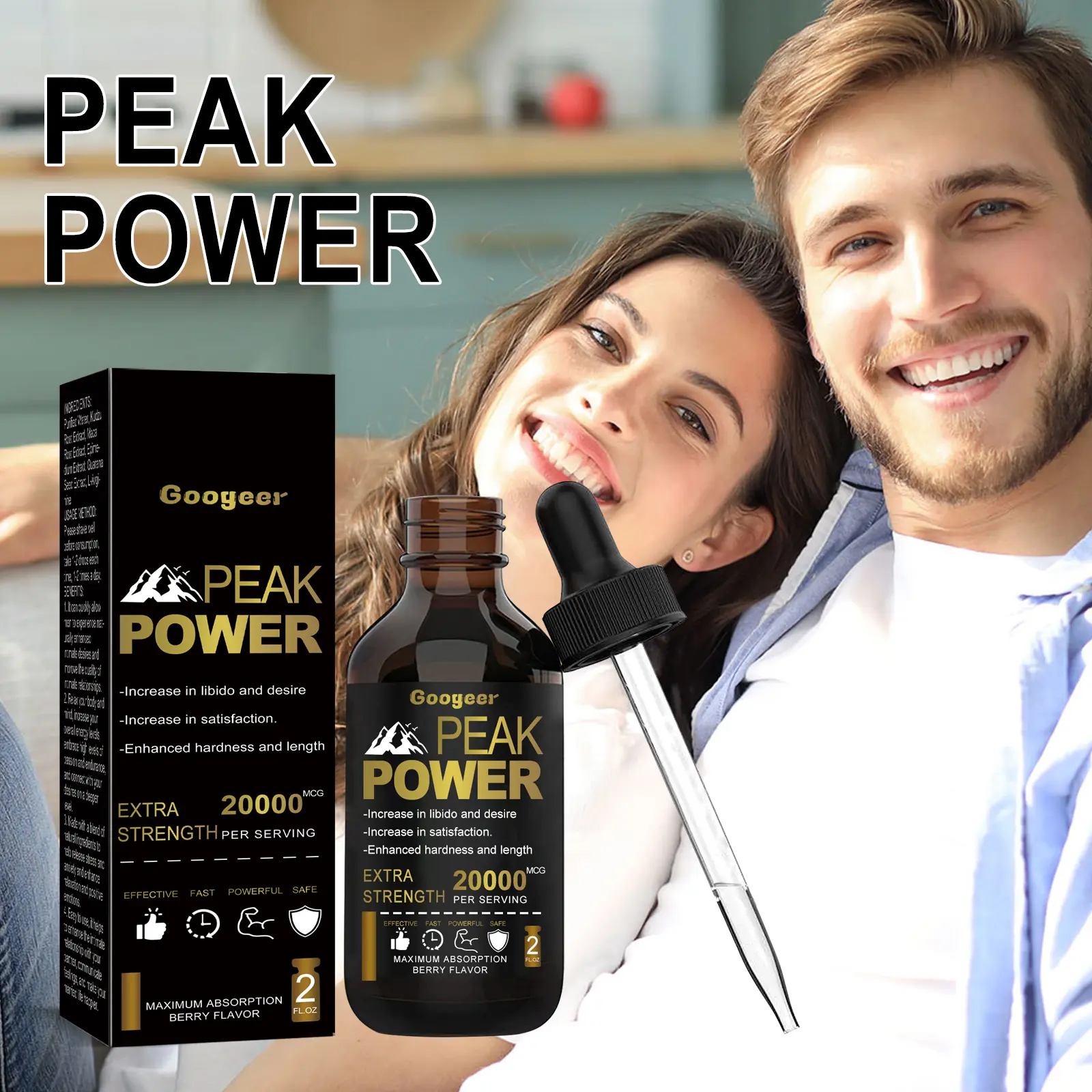 Men's Yang Supplement Drops with Maca & Saw Palmetto - Googeer 8 googeer men's yang supplement drops GOA08 A014 60 BK1 252