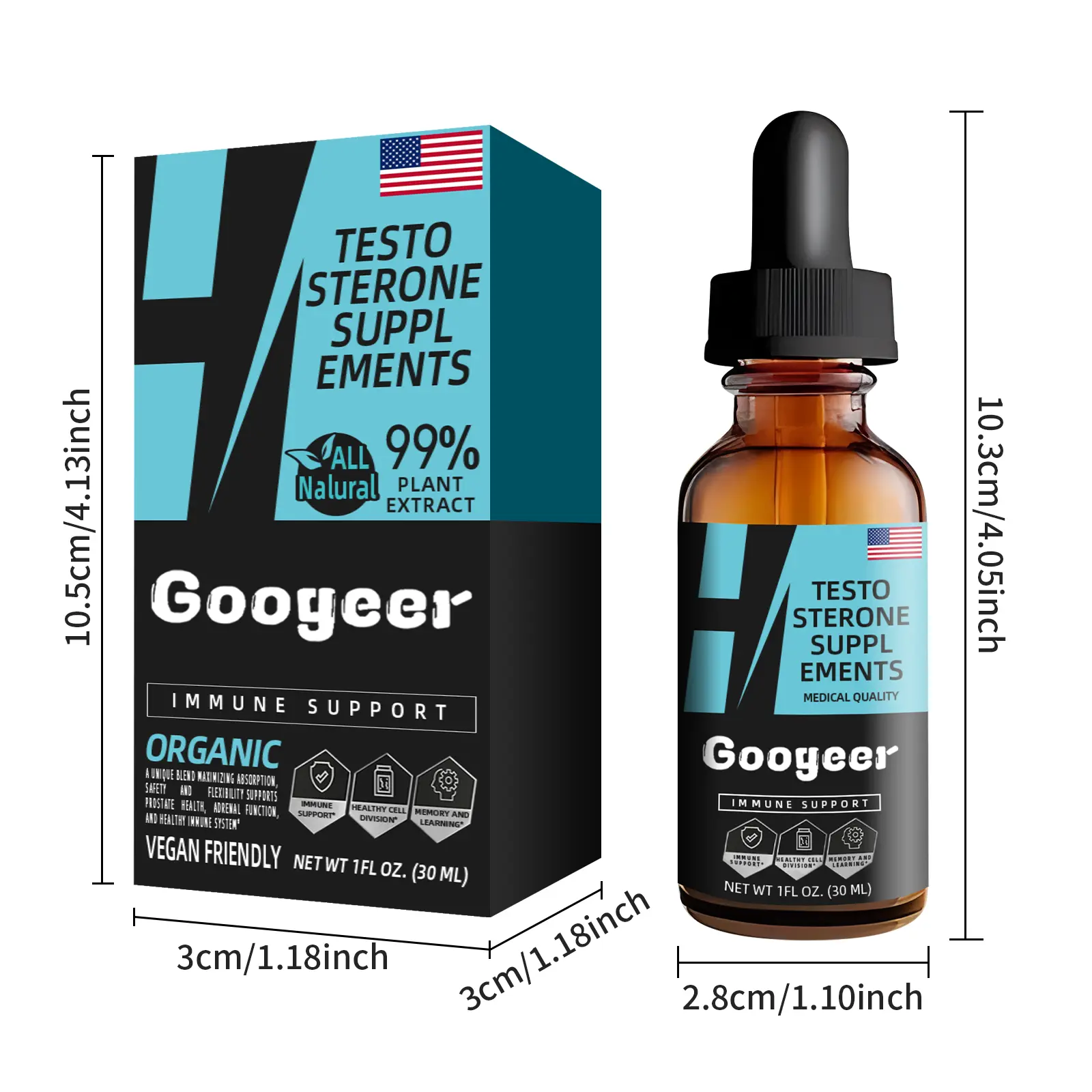 Men's Body Care Supplement Drops for Vitality & Energy | Googeer 7 googeer men body care agent GOA08 A013 30 BK1 1058