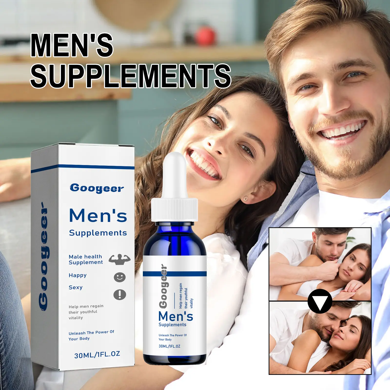 Men's Body Care Supplement Drops for Vitality & Wellness - Googeer 8 googeer men supplement drops body care GOH02 A050 30 WH1 1577