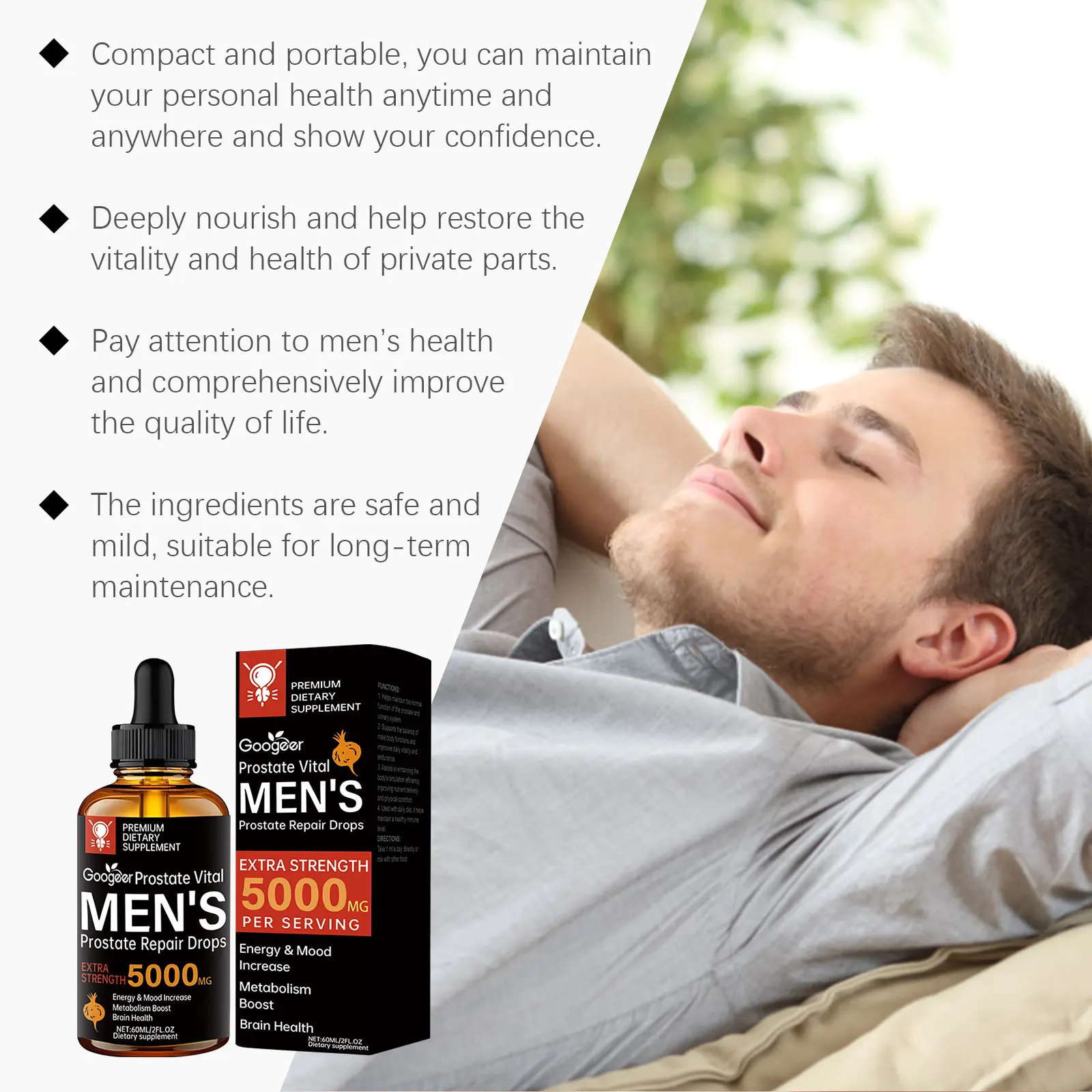 Men's Prostate Support Capsules with Vitamin B6 & B12 12 googeer mens prostate repair drops GO I02 0247 01 5655