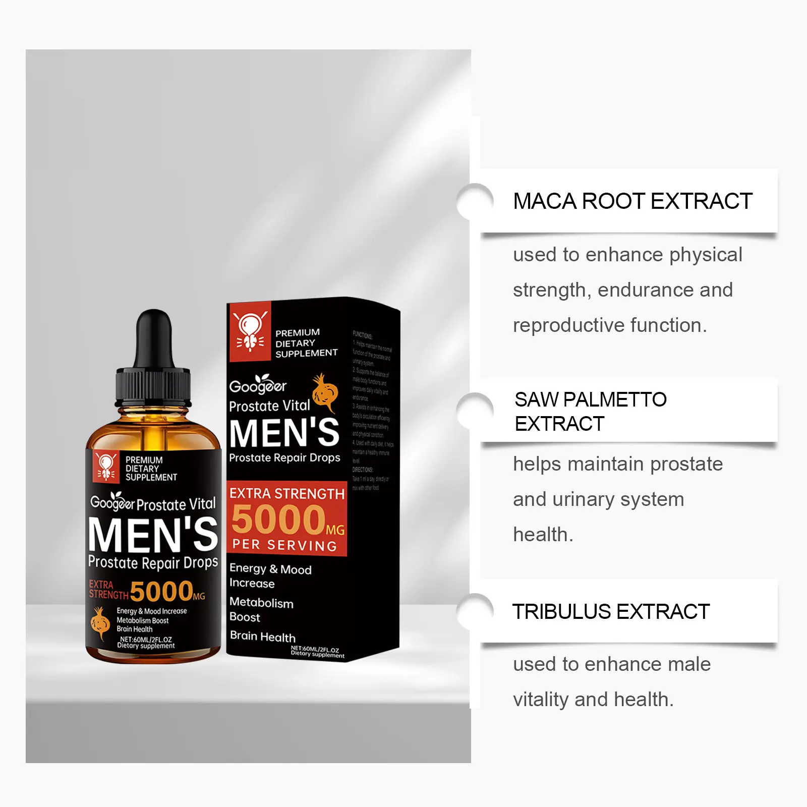 Men's Prostate Support Capsules with Vitamin B6 & B12 11 googeer mens prostate repair drops GO I02 0247 01 5660