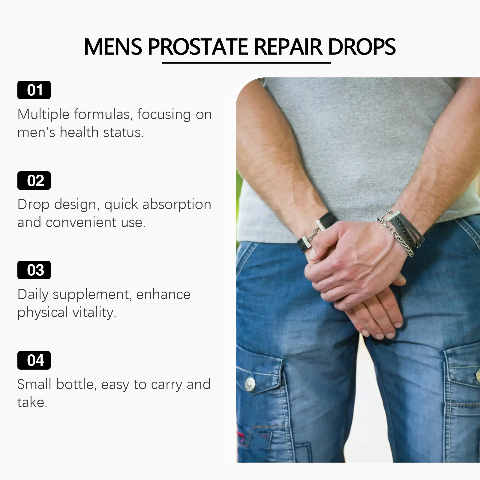 Men's Prostate Support Capsules with Vitamin B6 & B12 15 googeer mens prostate repair drops GO I02 0247 01 5662