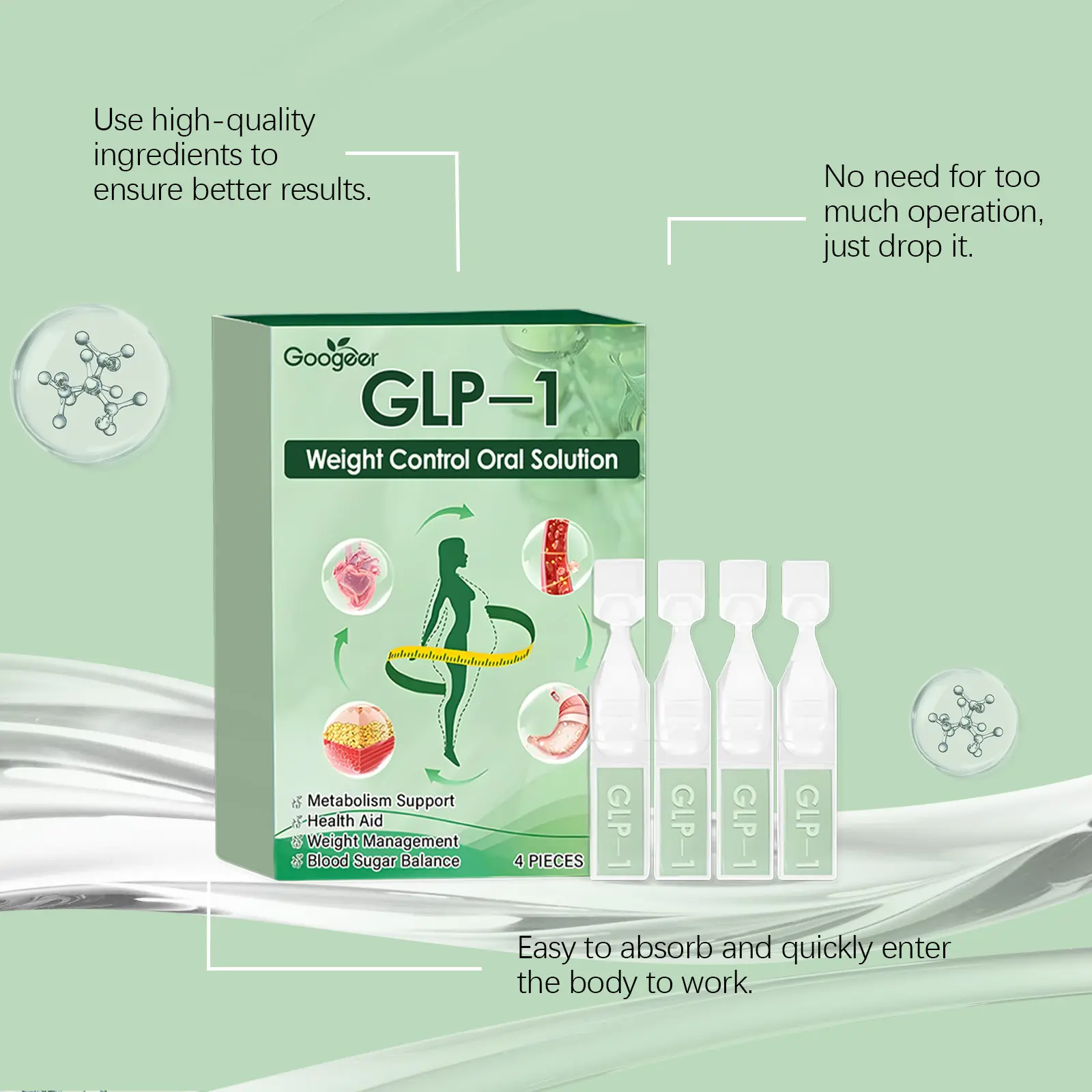 Metabolic Health Drops with Gluconolactone & Vitamin B1 12 googeer metabolic health drops body GO I03 0032 01 5255