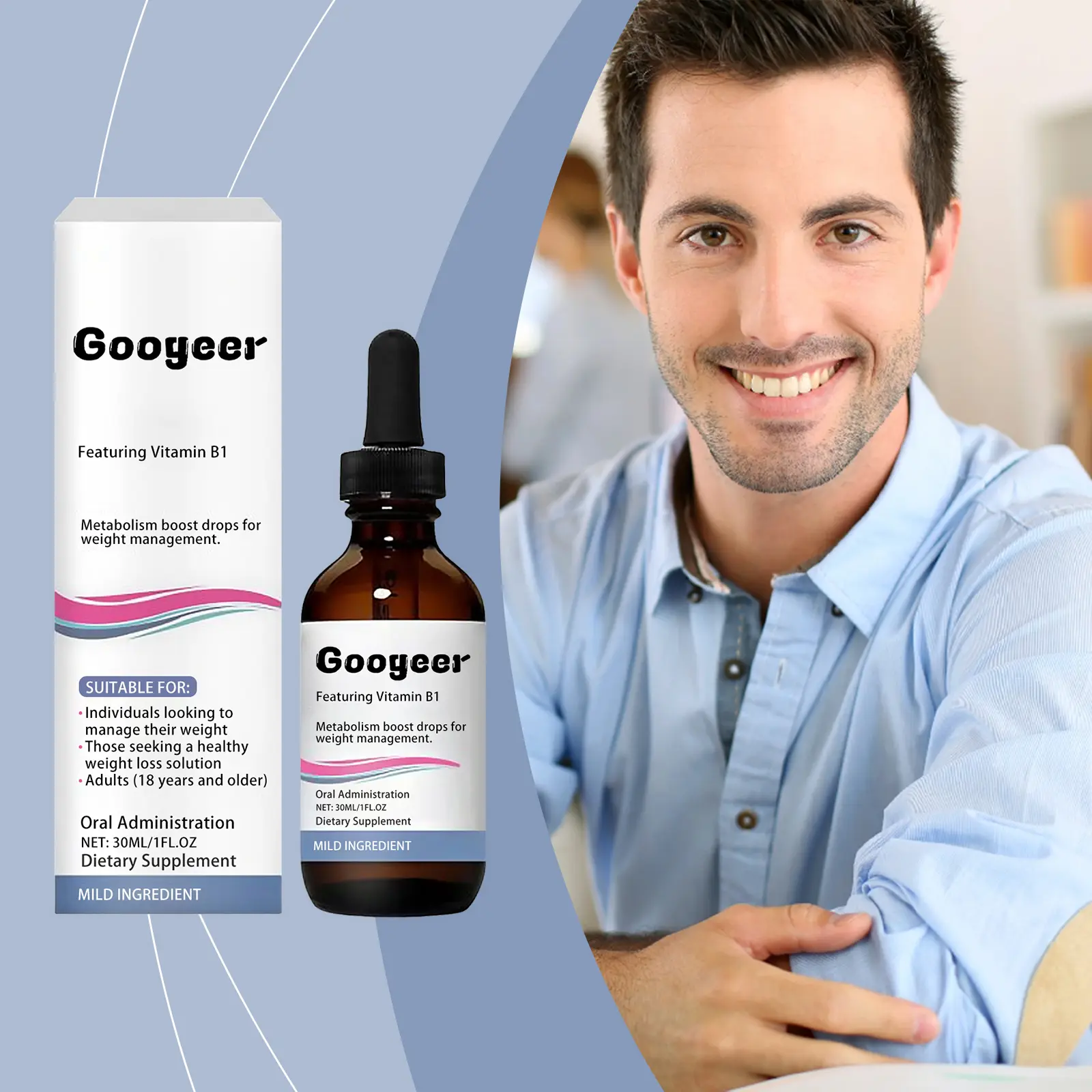 Metabolic Drops for Wellness Support with Vitamin B1 - Googeer 8 googeer metabolism boost drops body GOB07 A046 30 WH1 2770