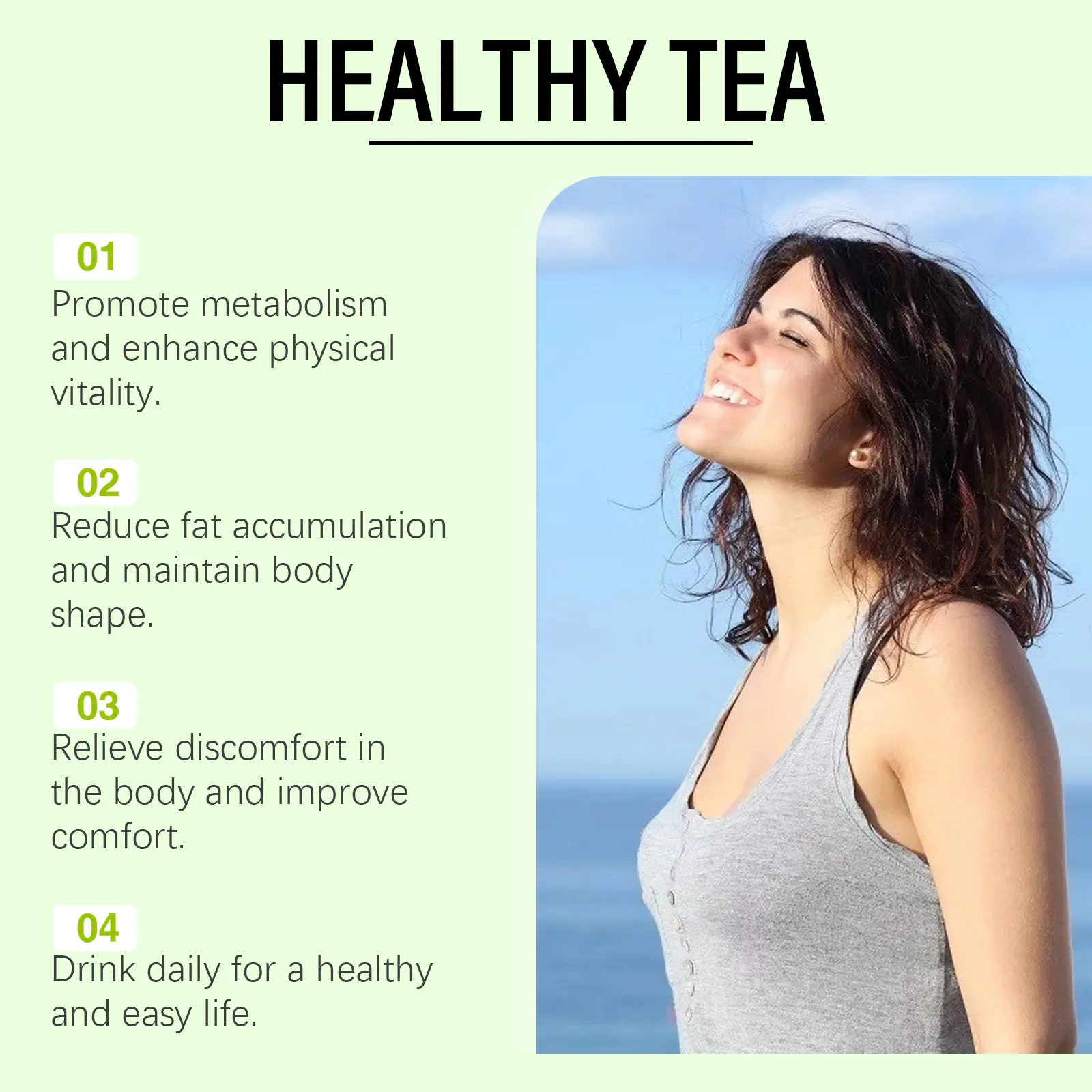 Herbal Tea with Green Tea and Thousand Sun Red - Refreshing Daily Blend 14 googeer metabolism conditioning tea GO I01 0025 01 5002