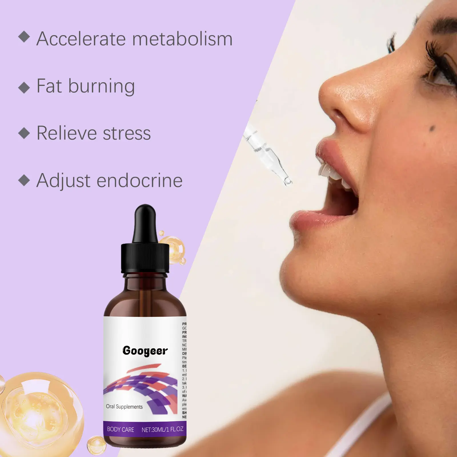 Metabolism Drops for Energy Support & Metabolic Function - GoGetter 14 googeer metabolism drops oral supplements GOB07 A053 30 WH1 3127