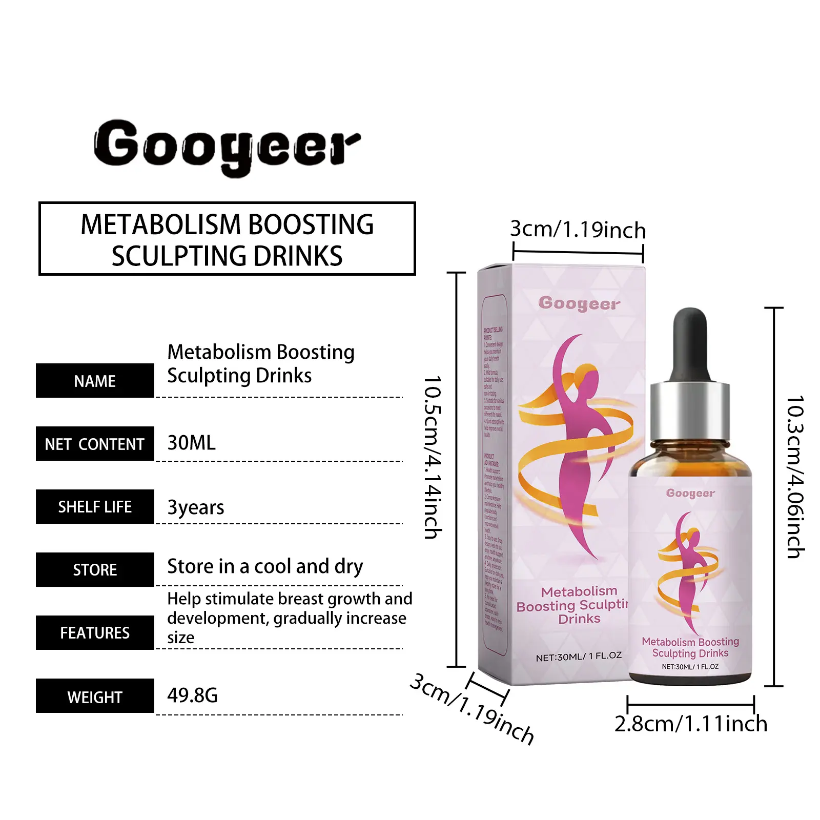 Metabolism Health Drops for Metabolic Support - Googeer 7 googeer metabolism health drops sculpture GO B07 0077 01 855