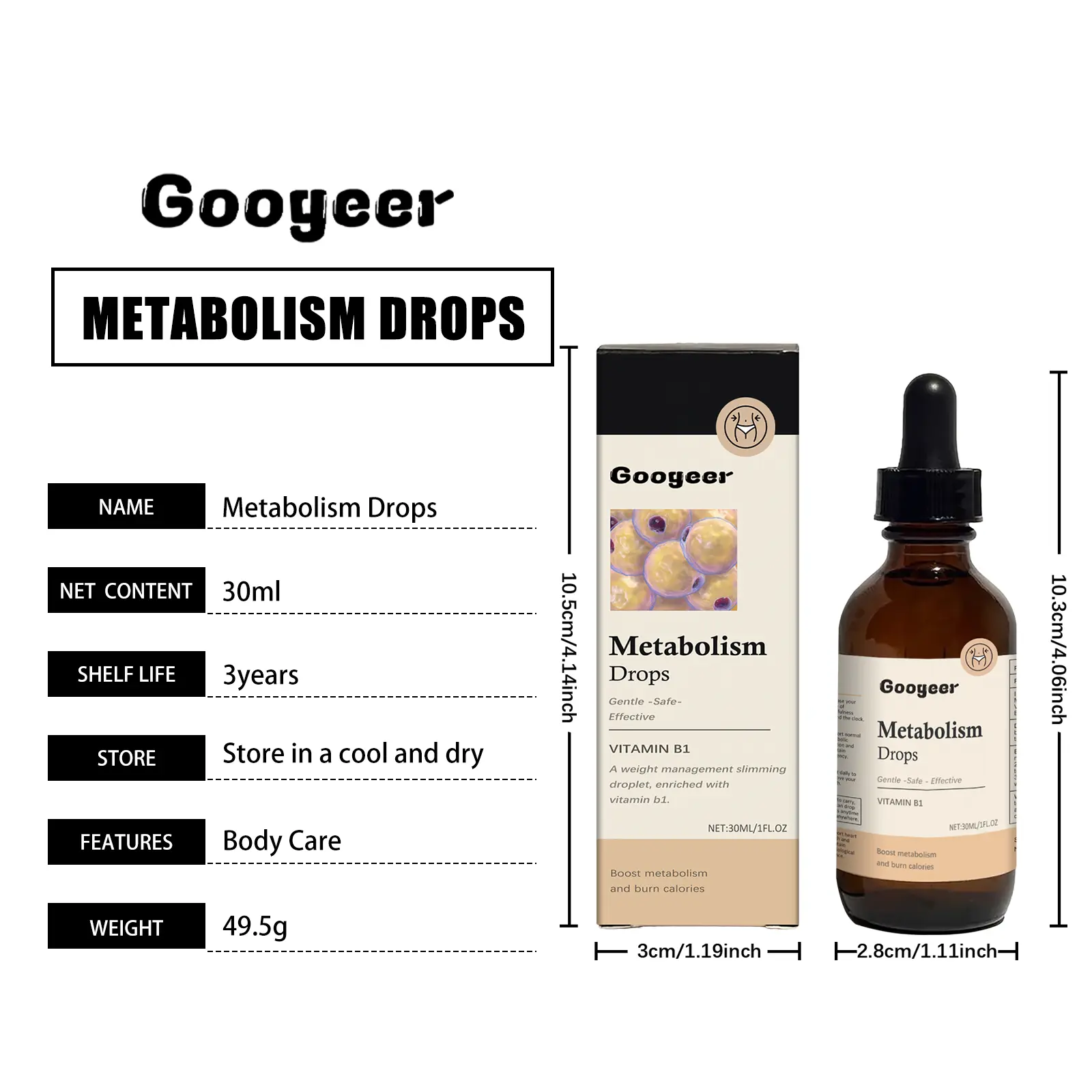 Metabolism Vitamin Drops for Energy Support - Googeer 7 googeer metabolism vitamin drops lower GOI02 A053 30 BK1 2730