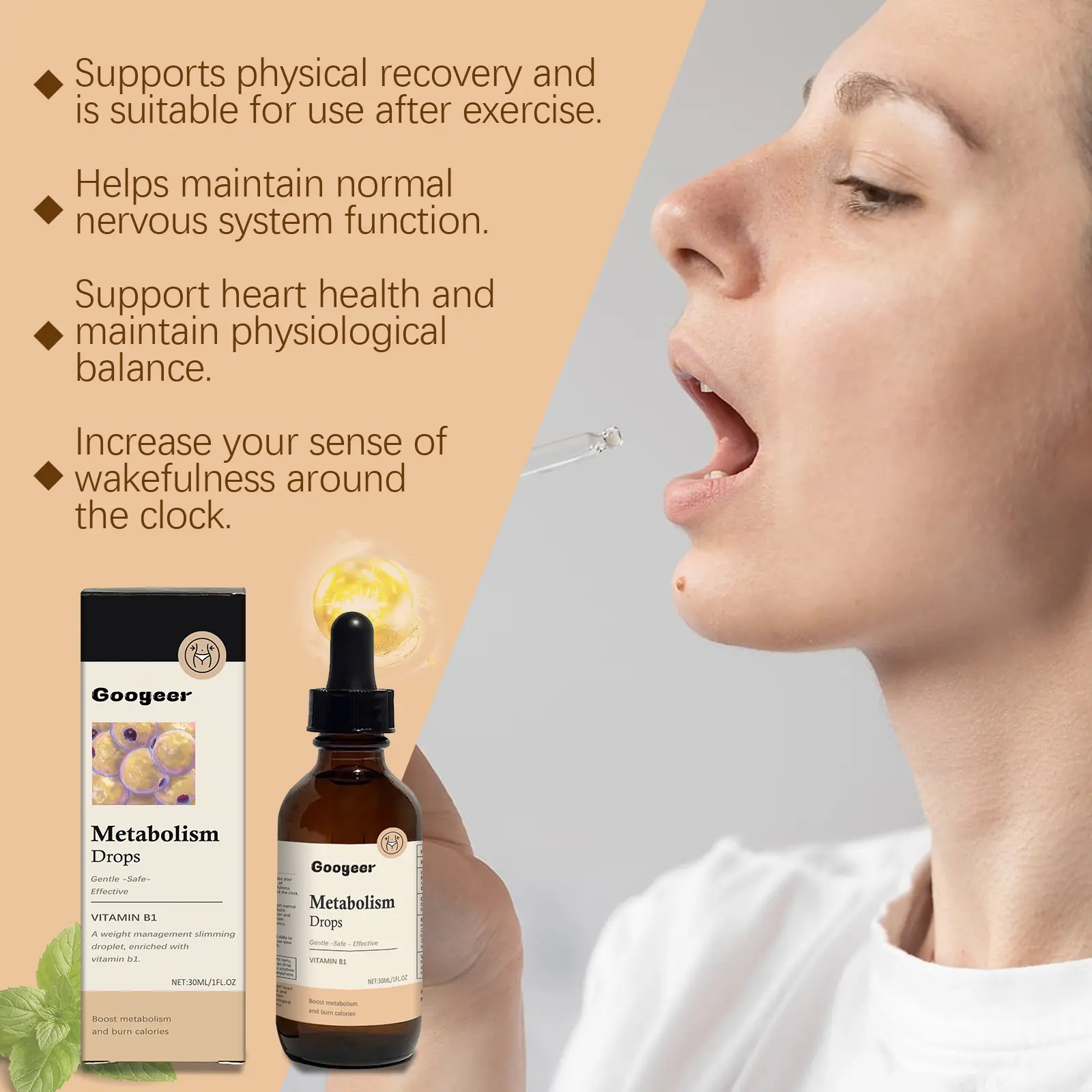 Metabolism Vitamin Drops for Energy Support - Googeer 14 googeer metabolism vitamin drops lower GOI02 A053 30 BK1 2737