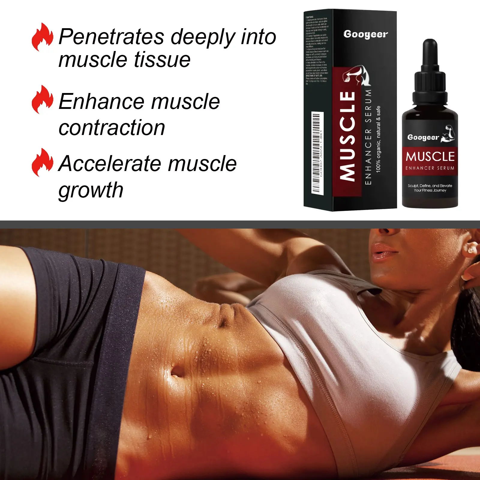 Muscle Support Formula with B Vitamins & Cayenne Extract 13 googeer muscle enhancer shaper GOH02 A024 1 BK1 4280