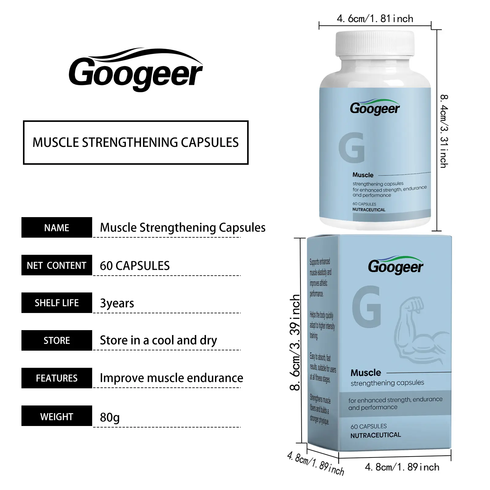 Muscle Strengthening Capsules for Protein Synthesis and Energy | GoGetter 7 googeer muscle strengthening capsules GO B07 0079 01 940