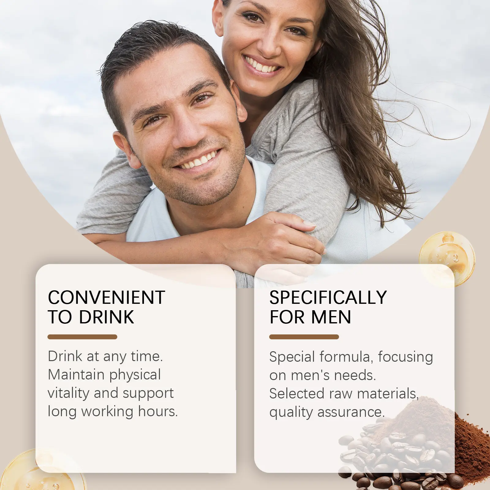 Mushroom Coffee for Men with Black Coffee & Xylitol - GoGetter 13 googeer mushroom coffee for men GO I03 0004 01 3865