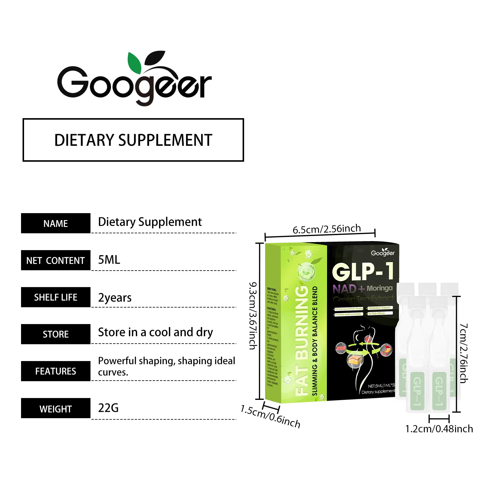 Natural Weight Management Capsules for Metabolism Support 7 googeer natural fat reducing drops GO I03 0038 01 5546
