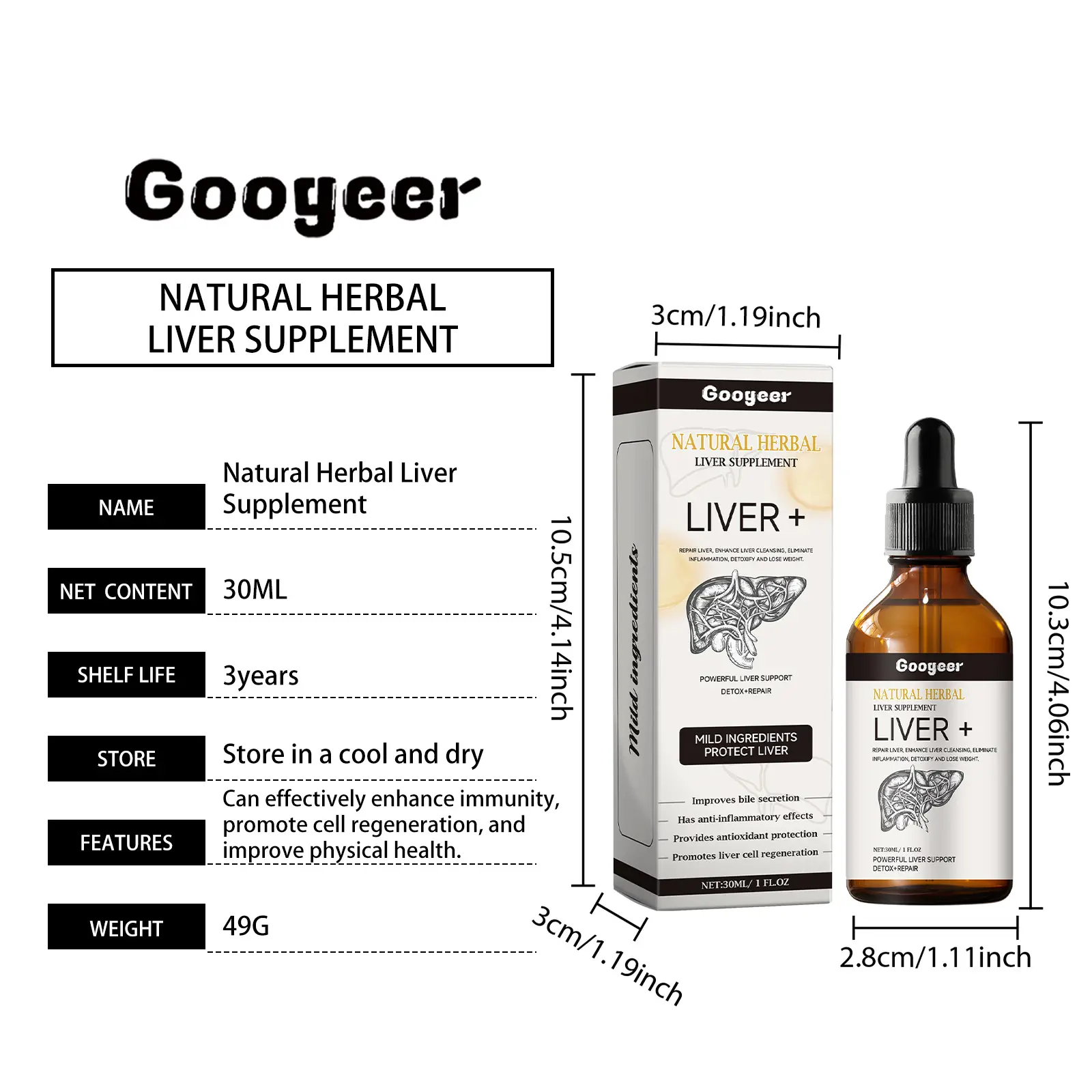 Googeer Natural Herbal Liver Supplement for Liver Health 7 googeer natural herbal liver supplement GO I02 0183 01 4265
