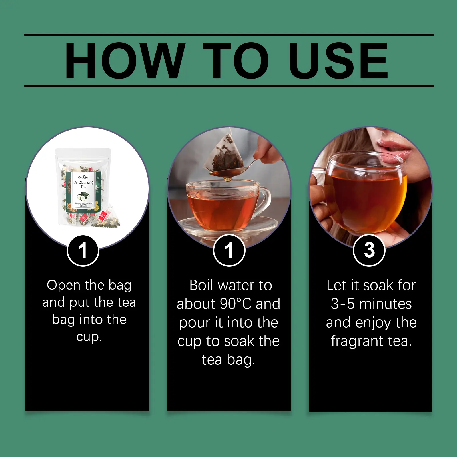 Herbal Tea Blend with Winter Melon, Lotus Leaves, and Cassia Seeds 10 googeer oil cleansing tea body GO I01 0027 01 4792