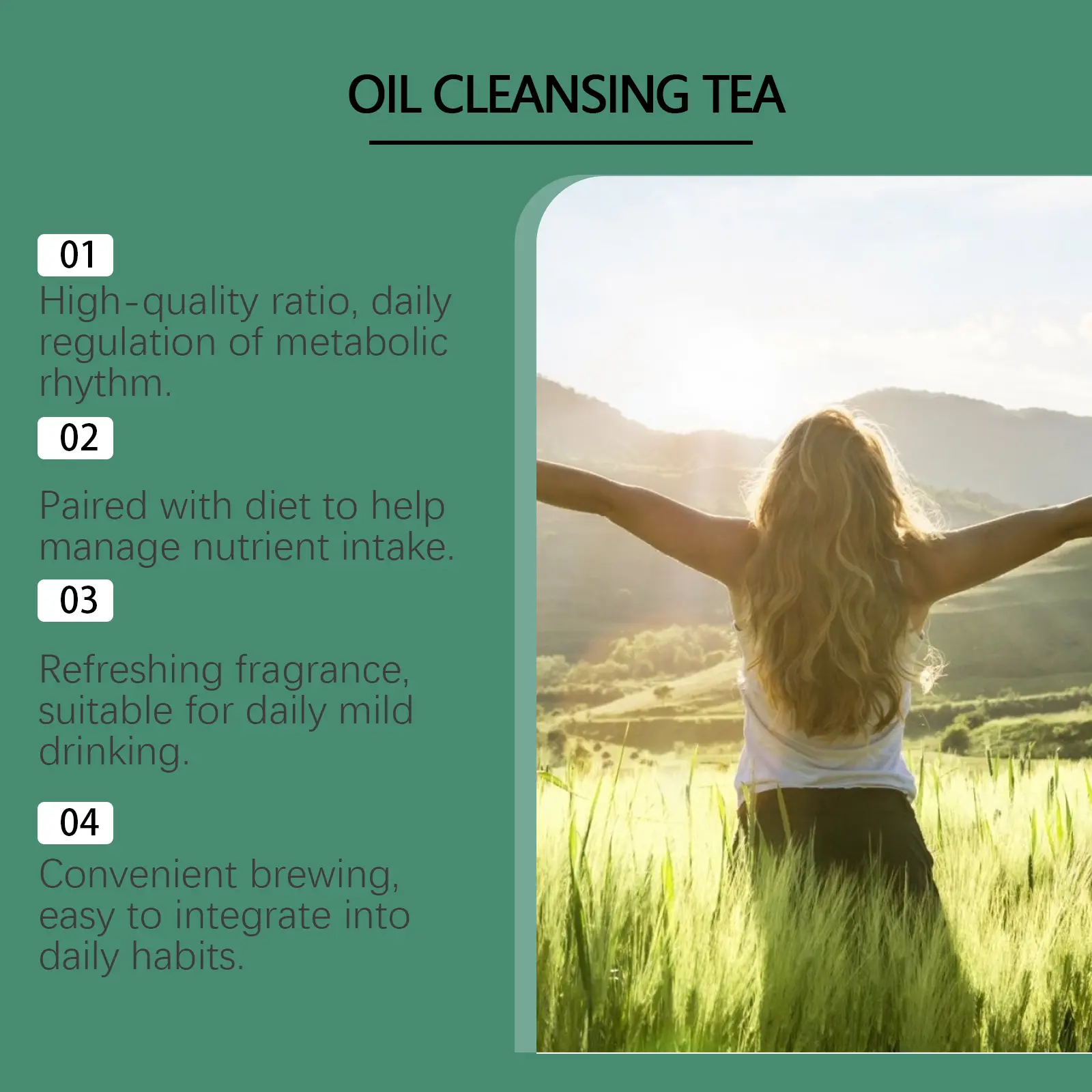 Herbal Tea Blend with Winter Melon, Lotus Leaves, and Cassia Seeds 16 googeer oil cleansing tea body GO I01 0027 01 4806