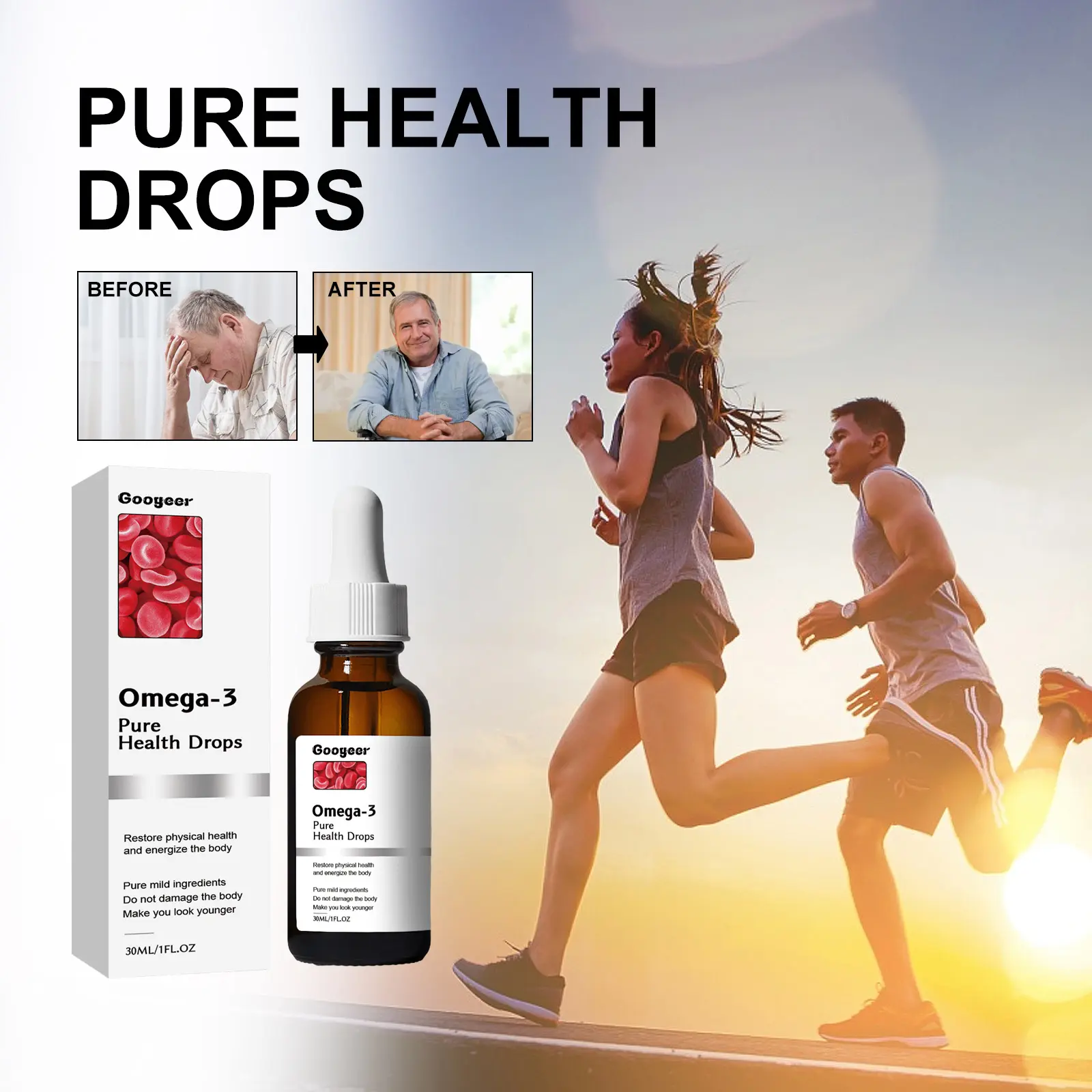 Omega-3 Pure Health Drops with Turmeric & Eucommia Ulmoides - Googeer 8 googeer omega 3 pure health drops GOI02 A003 30 WH1 1681