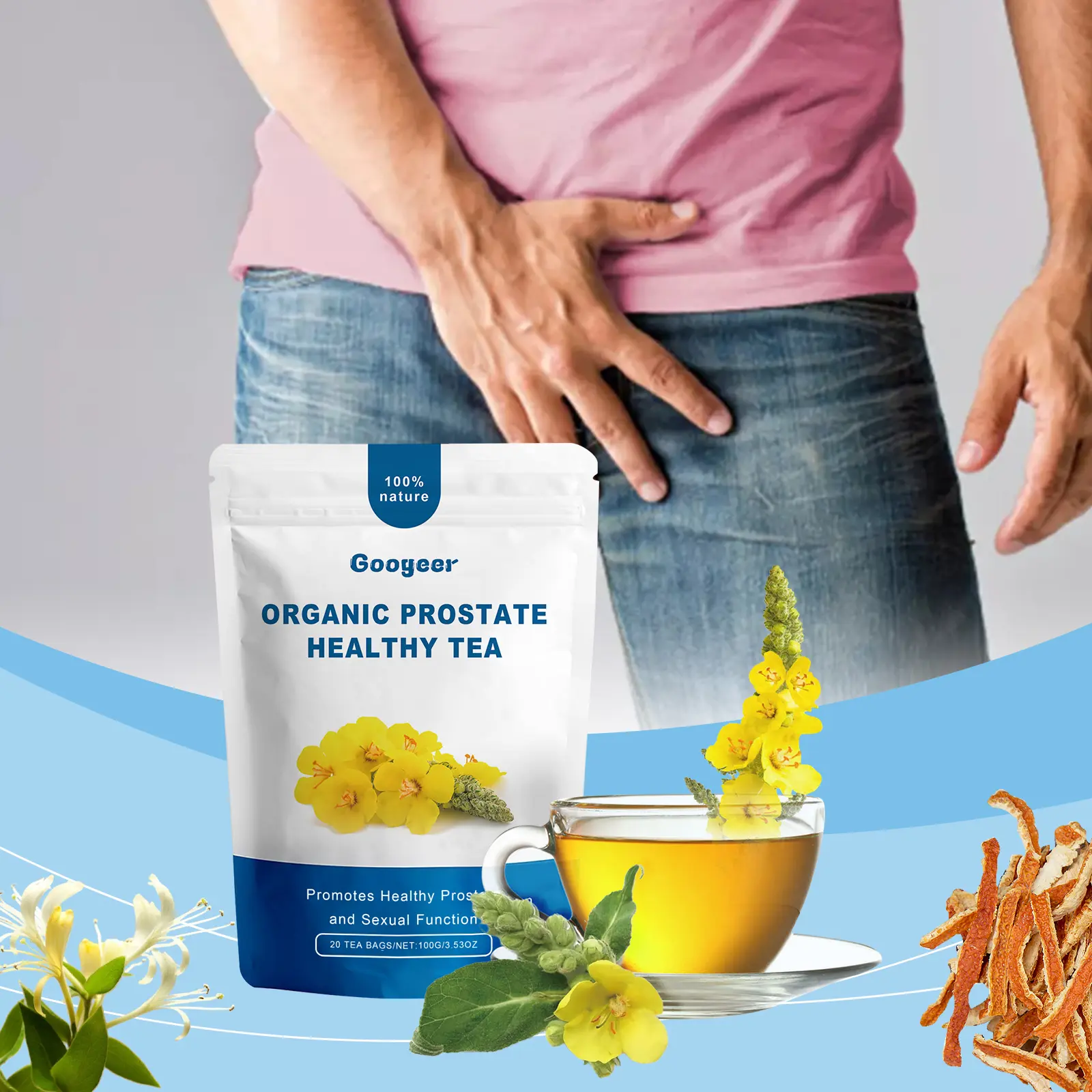 Organic Prostate Health Tea for Physical Wellness - Googeer 8 googeer organic prostate health tea GO I01 0018 01 833
