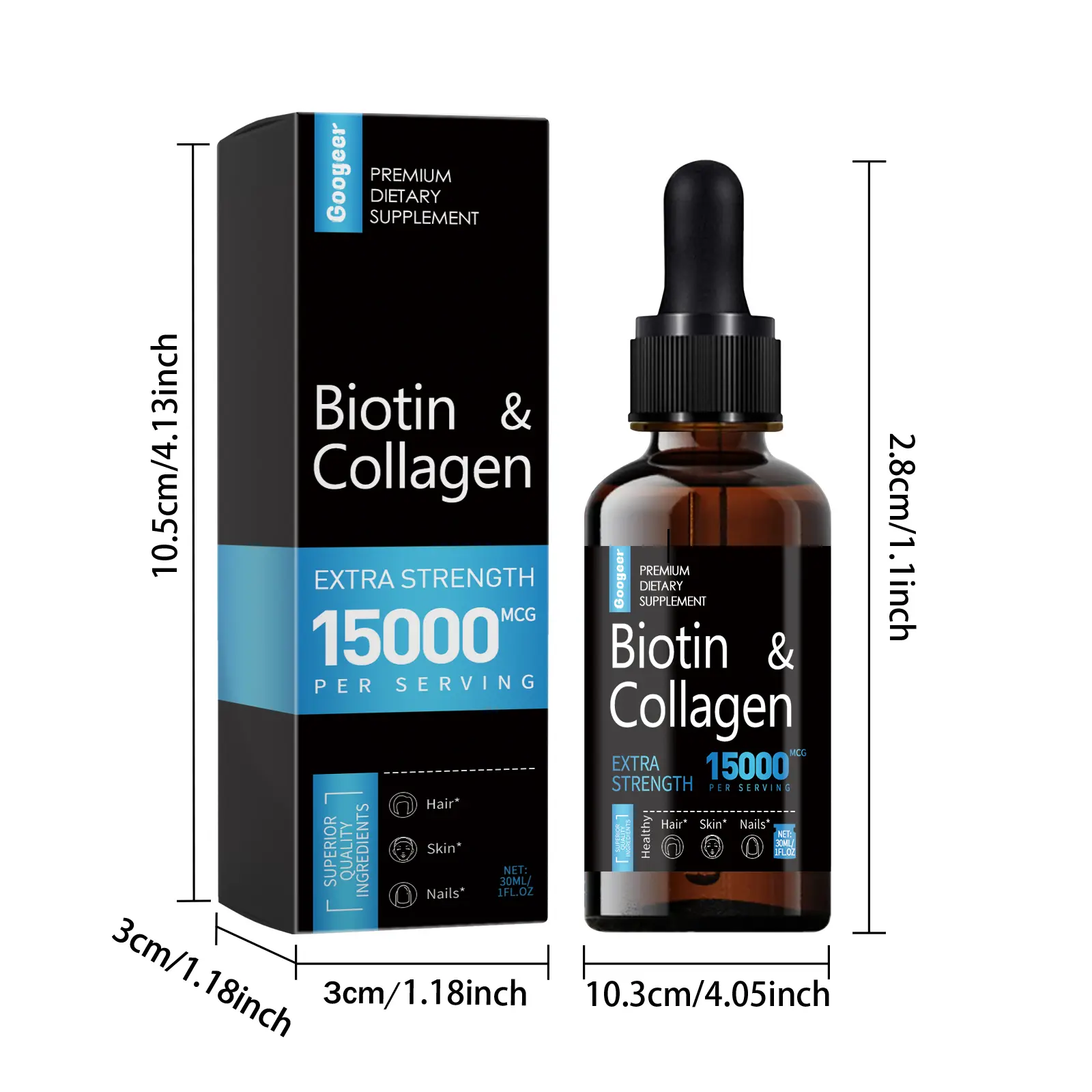 Biotin and Collagen Supplement for Hair, Skin, and Nails by Googeer 7 googeer premium dietary supplement skin hair GOI02 A017 30 BK1 1858