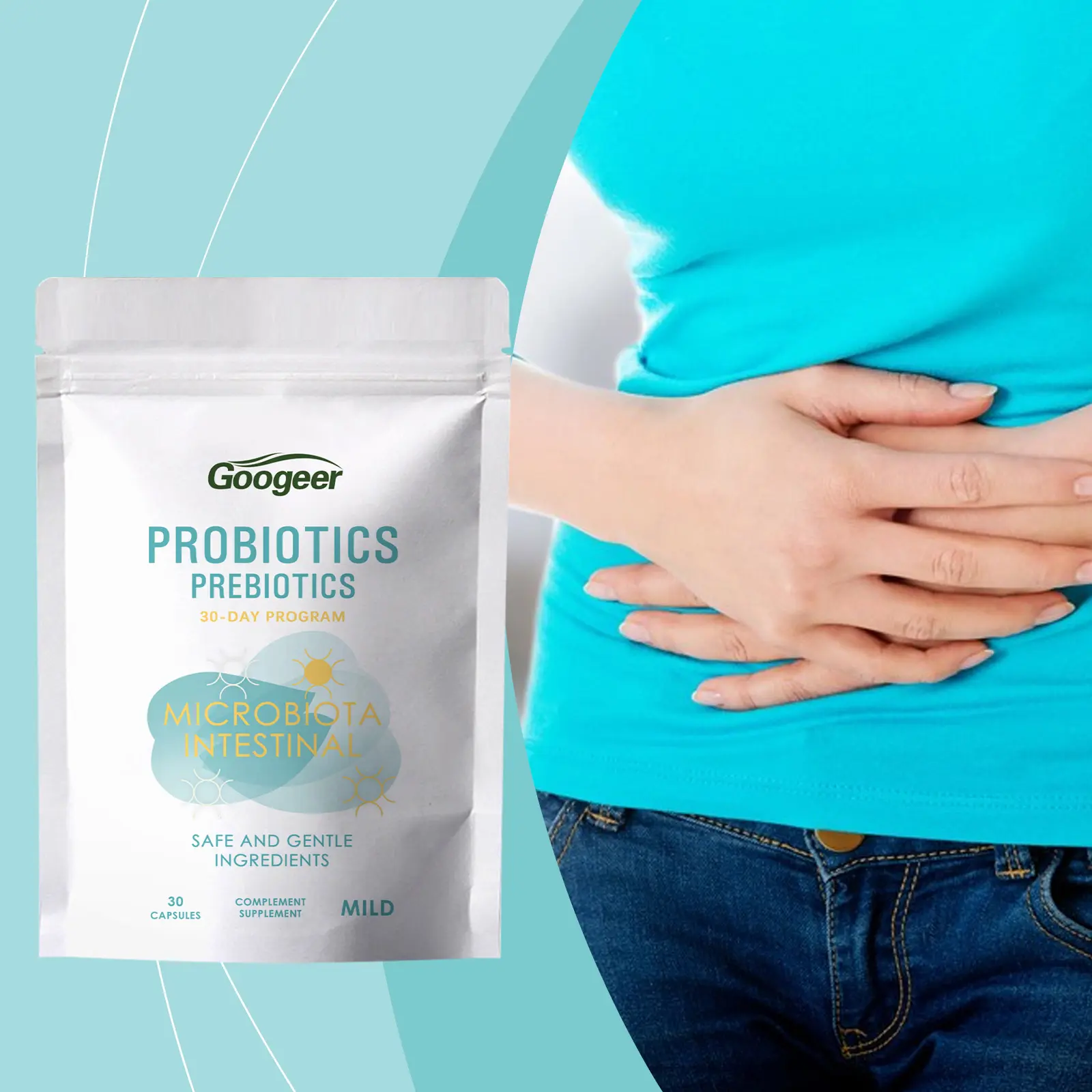 Probiotic Capsules for Gut Health and Stomach Comfort by Googeer 8 googeer probiotic stomach capsule GO I02 0194 01 1166